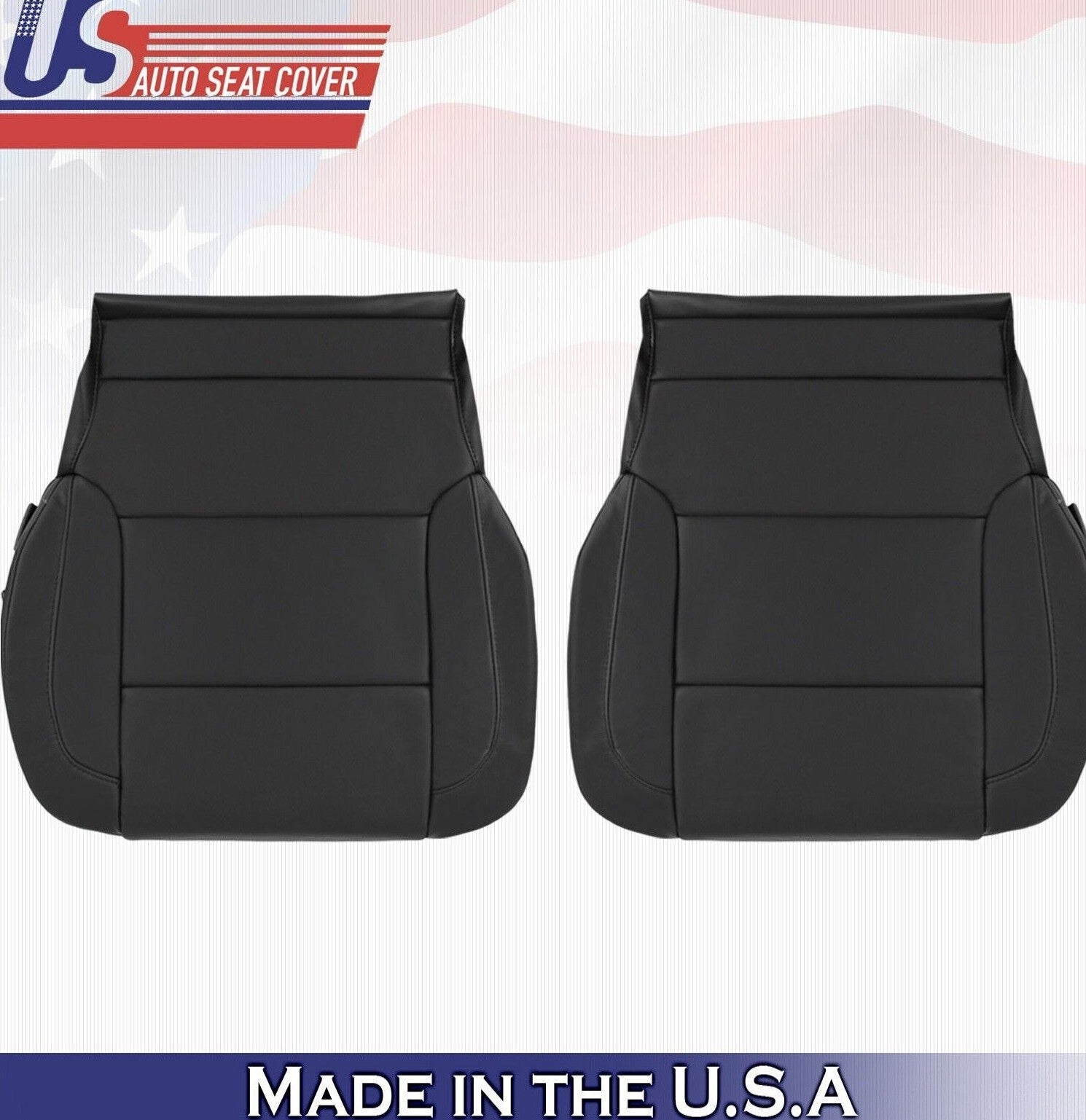 2017 For Chevy Silverado 2500 3500 Driver & Passenger Bottom Leather Seat Covers
