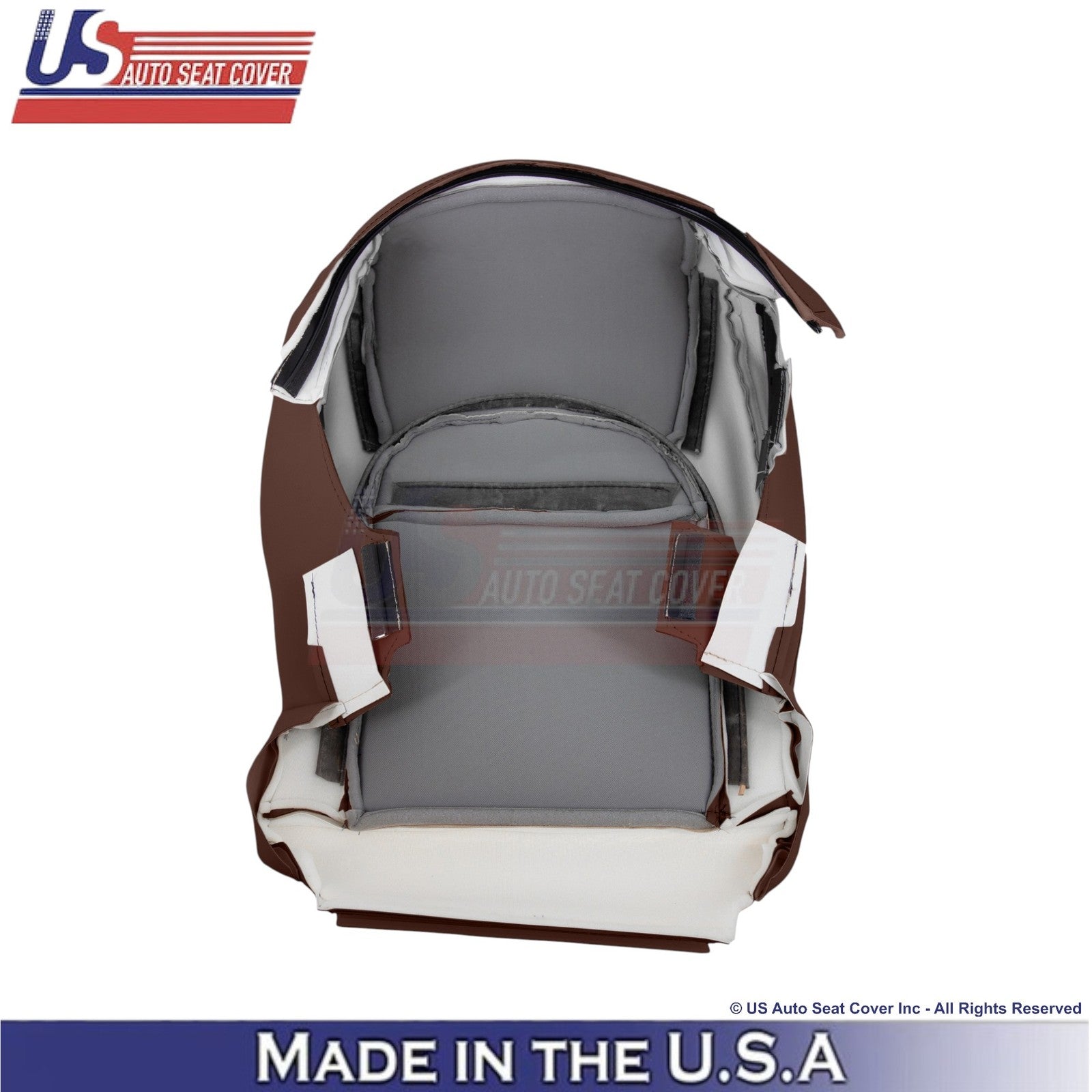 2008-2021 For Toyota Land Cruiser Leatherette Driver Bottom Seat Cover Brown