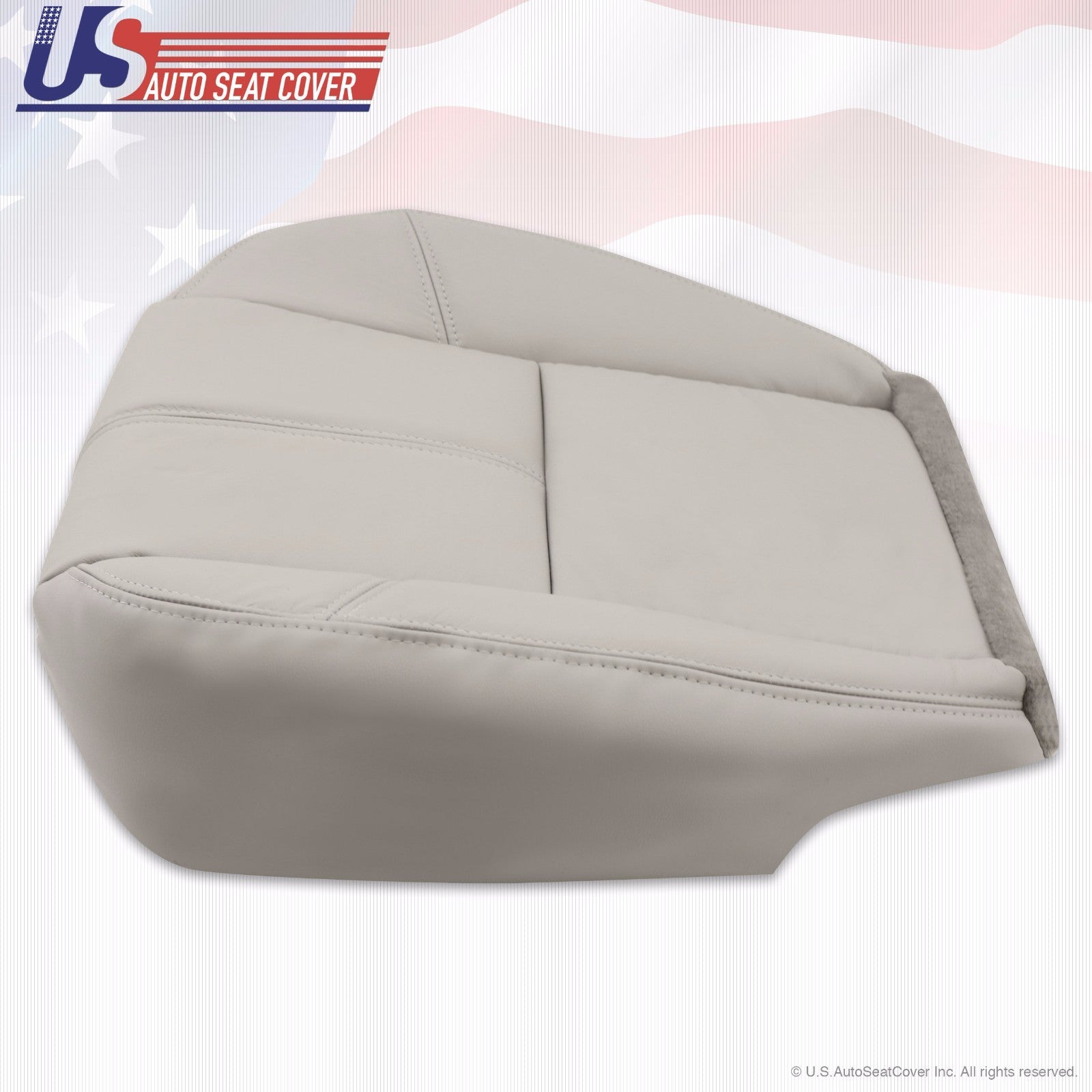 2010 2011 2012 GMC Yukon Denali Driver Bottom Leather Seat Cover Light Gray