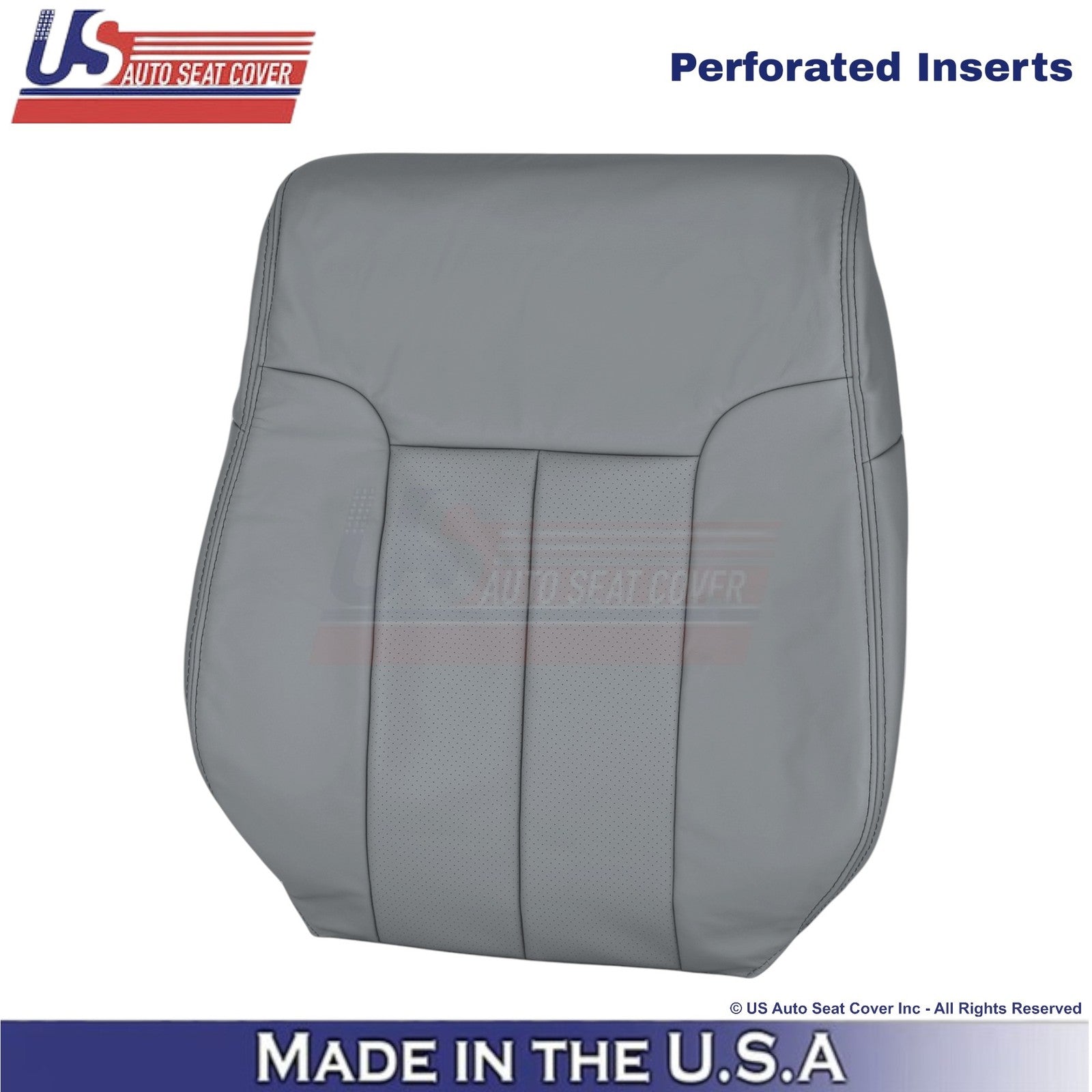 2011-2014 Fits Ford F150 Lariat Leatherette Perf. Driver Top Cover Steel Gray