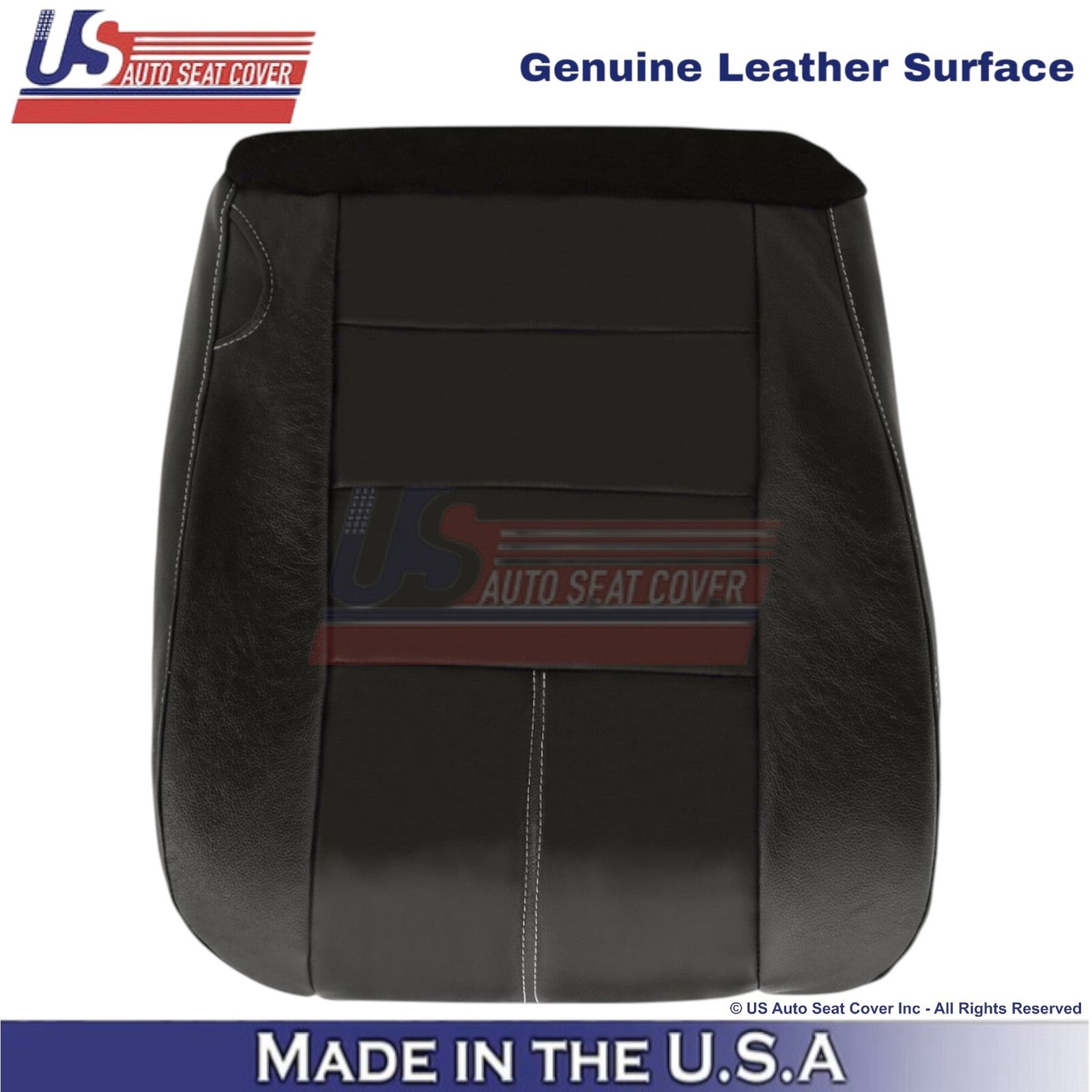 2008-2010 For Ford F250-550 FX4 Leather Driver Bottom Cover Black/White stitch