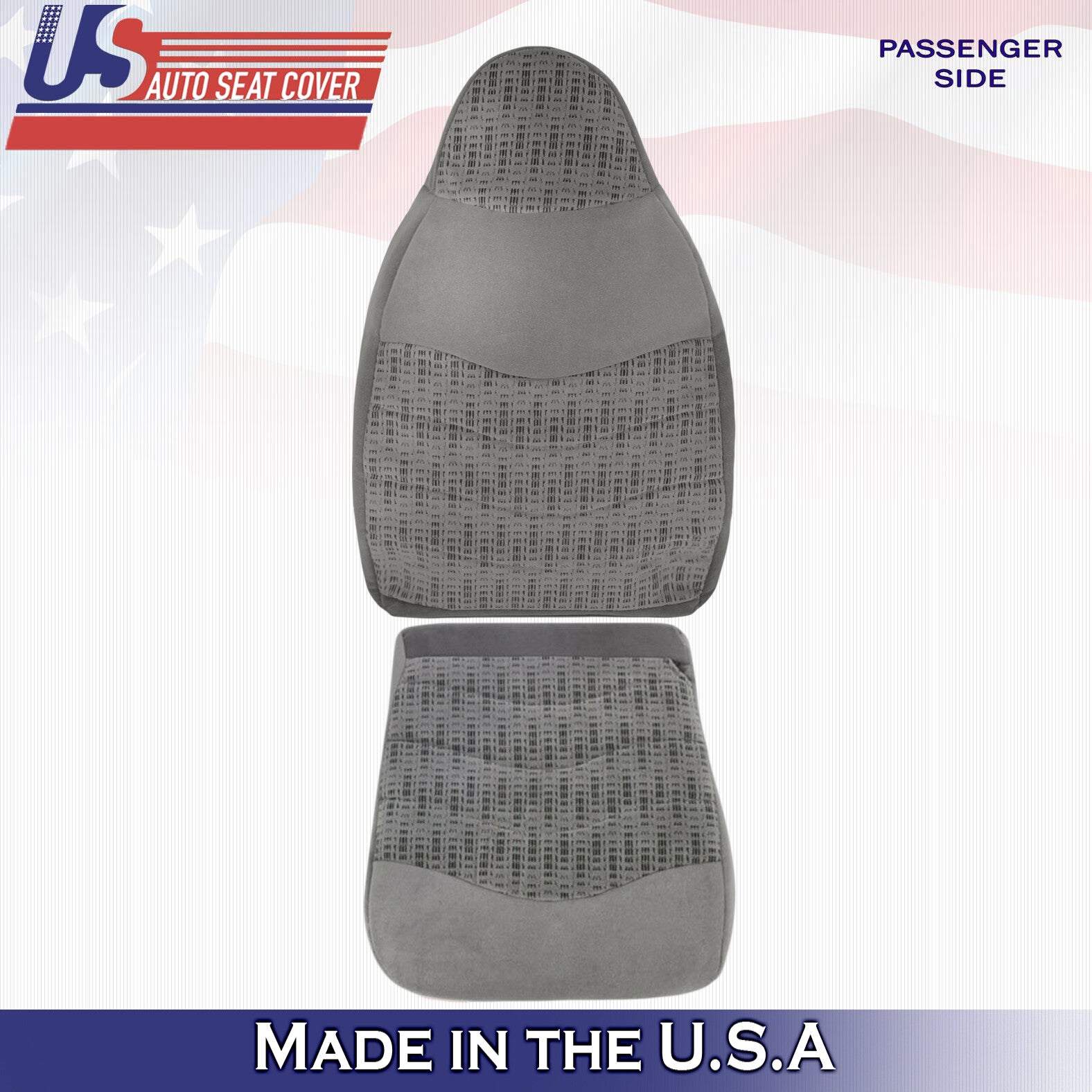 1999 For Ford F250 F350 F450 F550 XLT Passenger Top & Bottom Cloth Covers Gray