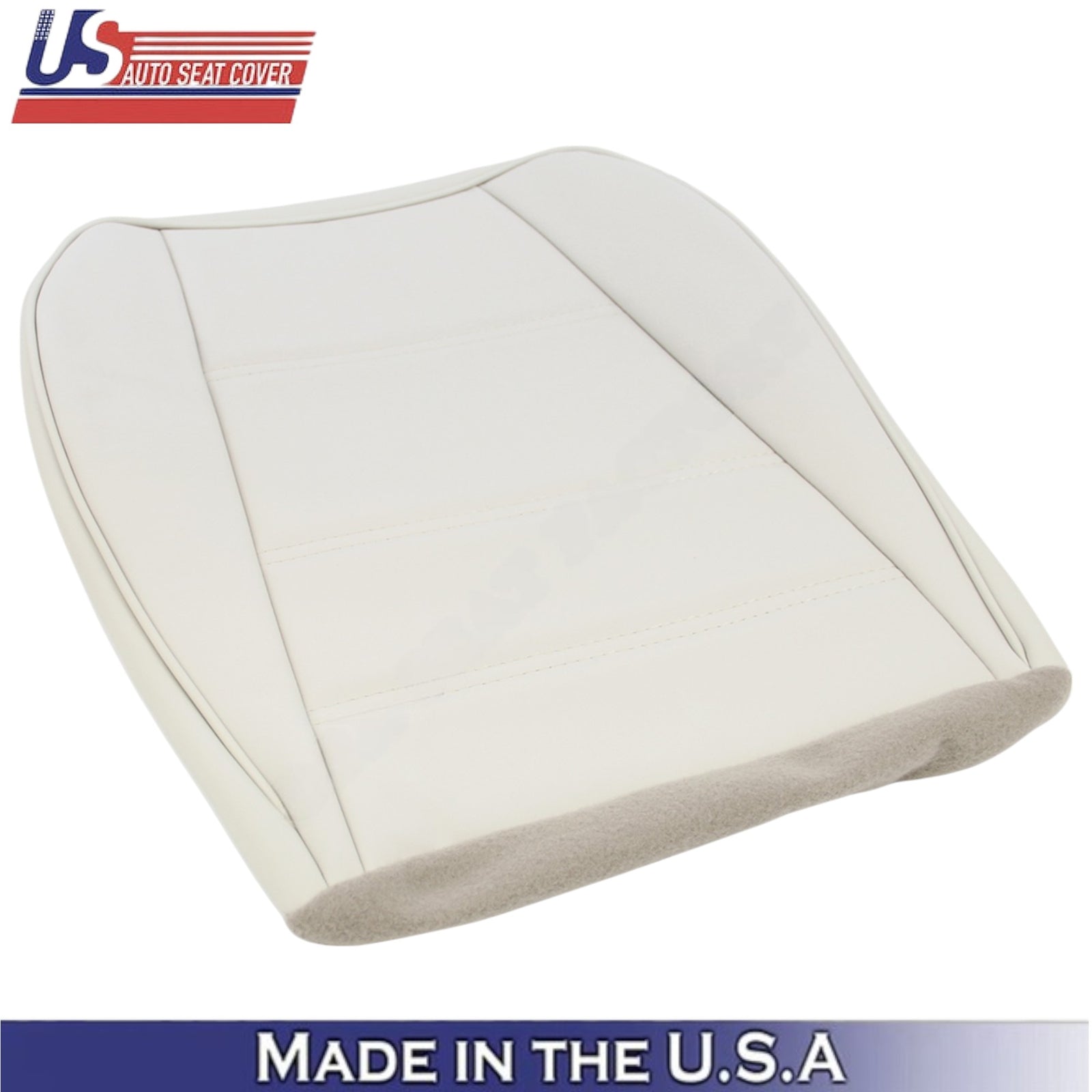 1999-2004 For Ford Mustang V6 Leatherette Front Bottom Seat Covers Oxford White