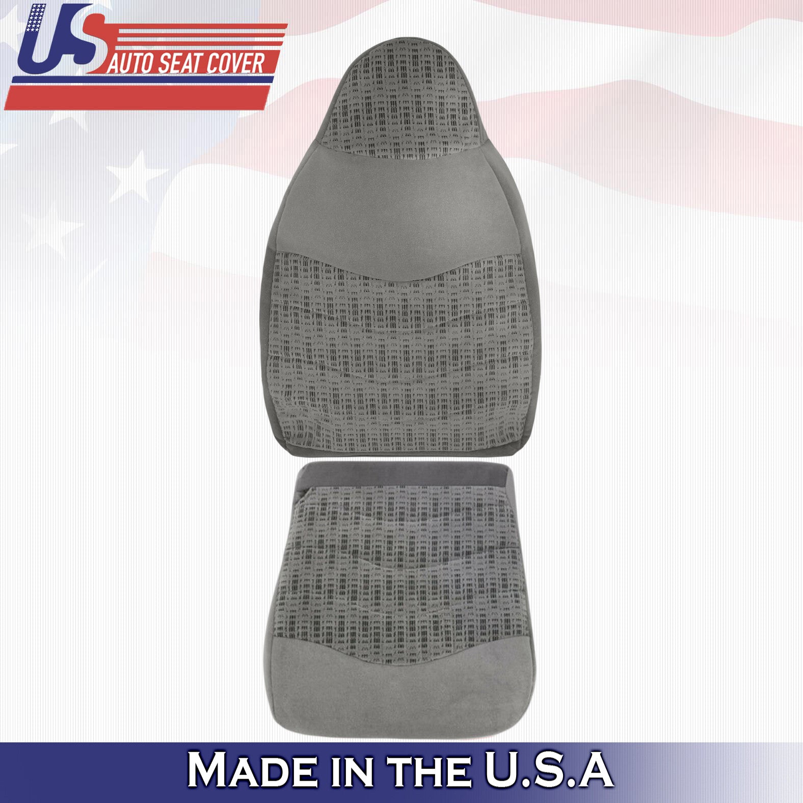 1999 2000 For Ford F250 F350 F450 F550 XLT Driver Top Cloth Seat Cover in Gray
