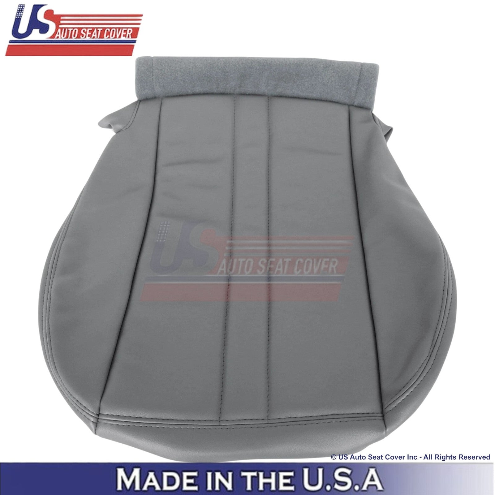 2003-2009 Fits Chevrolet Kodiak Driver Bottom Leatherette Seat Cover Pewter