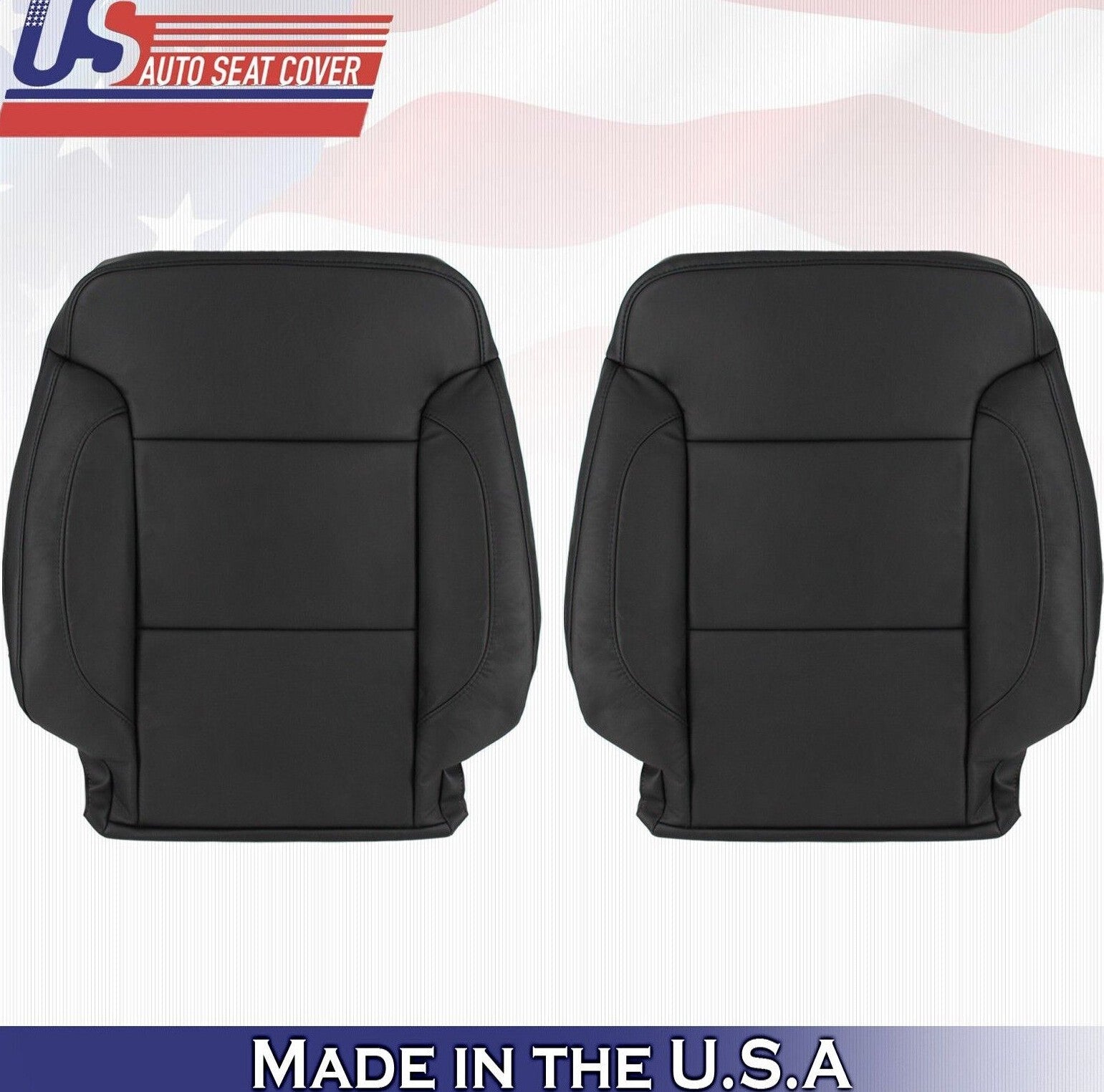 2016 For Chevy Silverado 2500 3500 Driver & Passenger 2x Top Leather Seat Covers