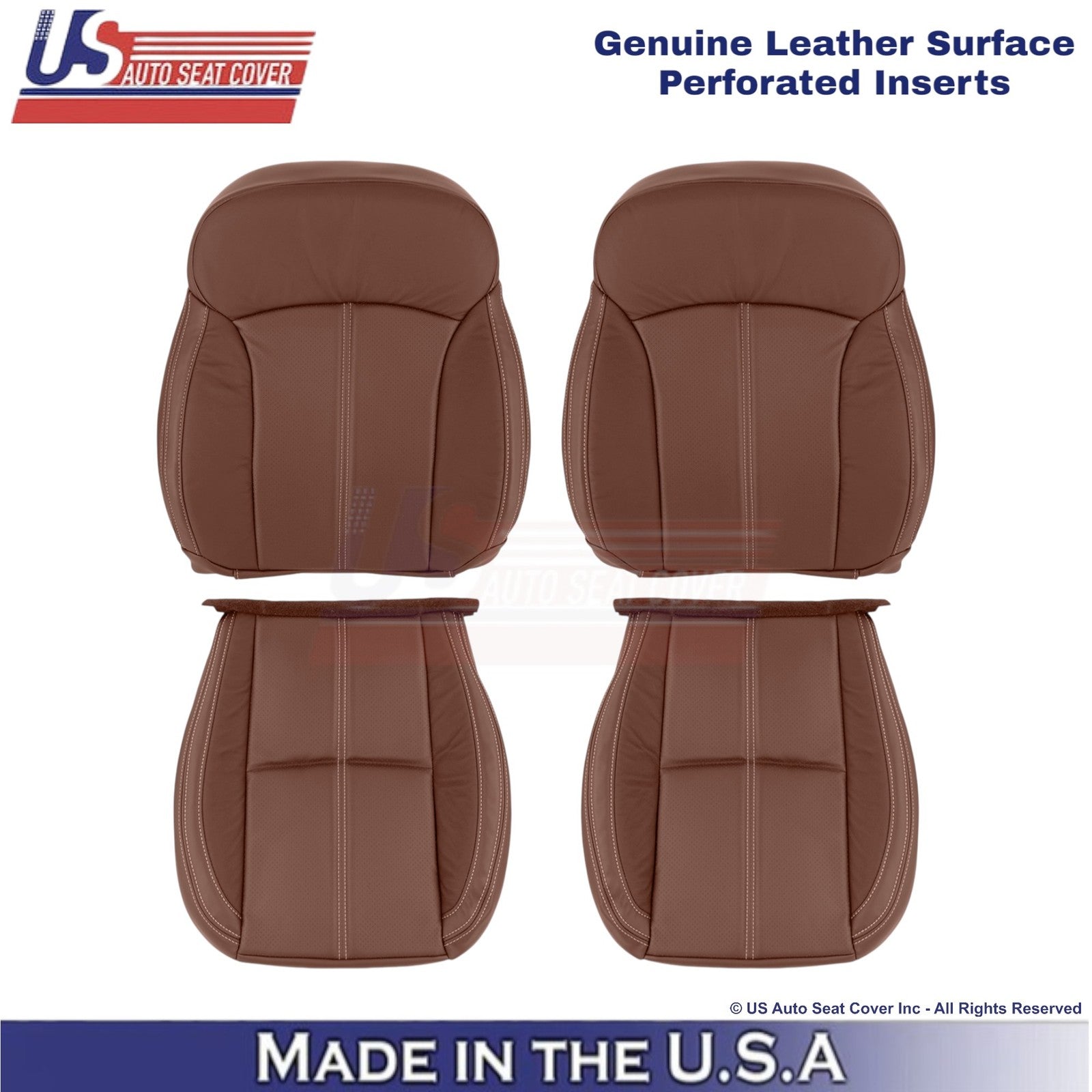 2017-2018 Fits Subaru Forester Touring Genuine Leather Front Seat Covers Saddle