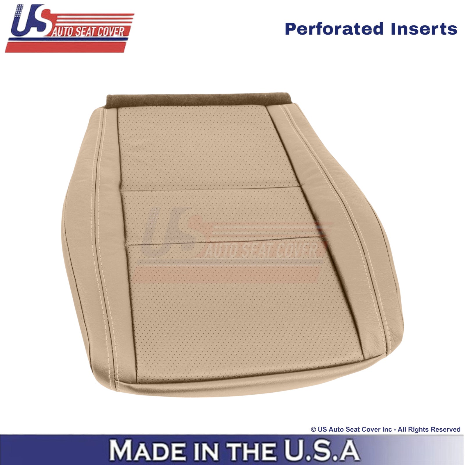 2011-2017 For Dodge Durango Genuine Leather Front Replacement Seat Covers Tan