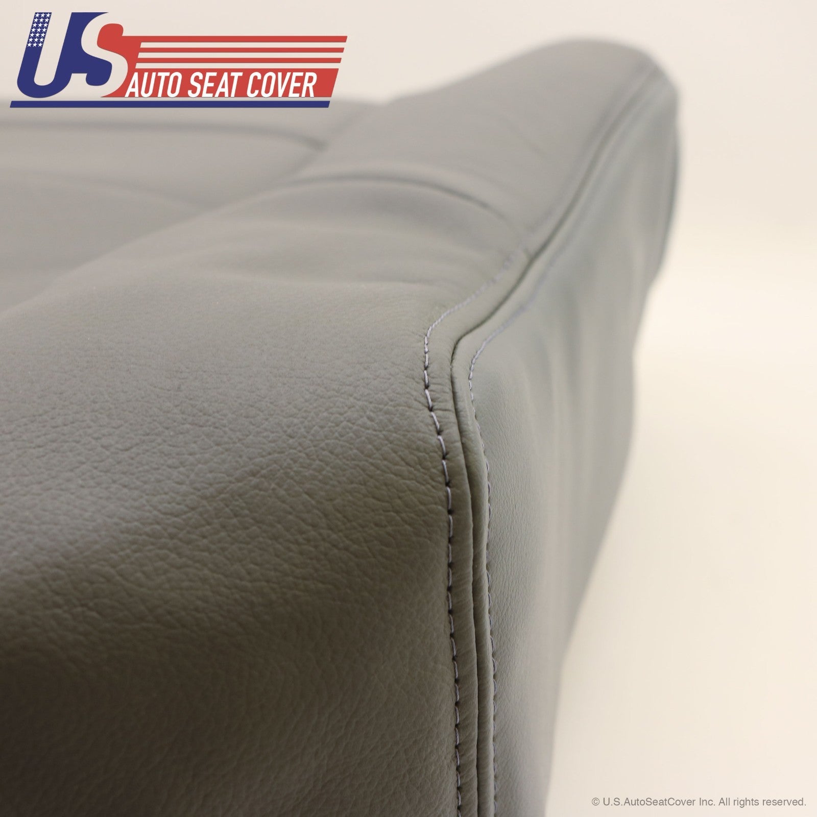 2004 05 Ford F250 F350 Driver Top Lean Back & bottom Leather Seat Cover Gray