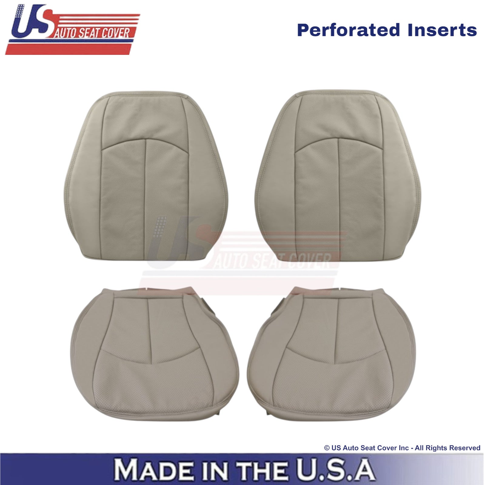 2002-2009 For Mercedes-Benz E-Class Leather Front Replacement Seat Covers Gray