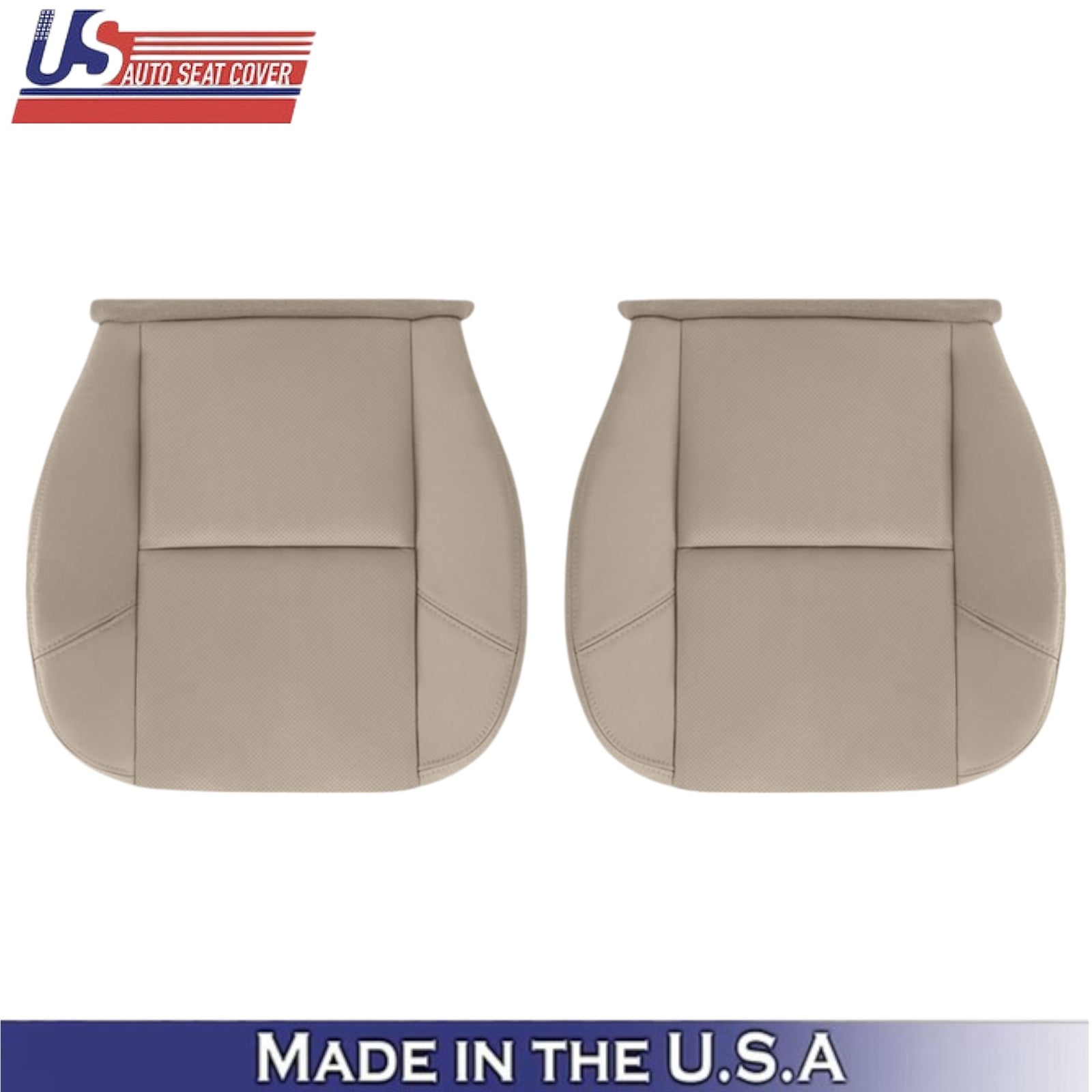 2009-2014 For GMC Sierra Denali Leatherette Front Bottom Covers Light Cashmere