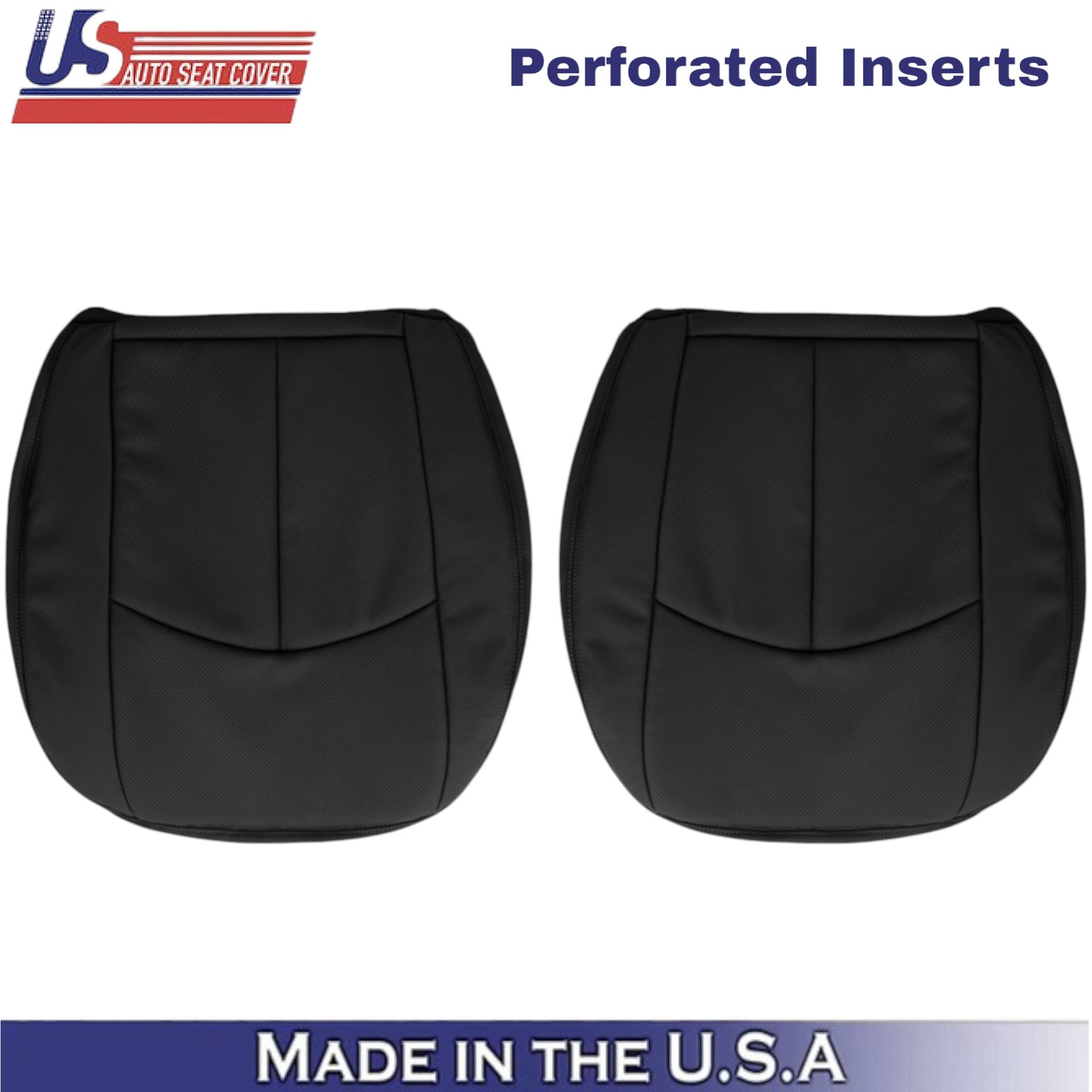 2002-2009 For Mercedes-Benz E-Class Genuine Leather Bottom Seat Covers Black