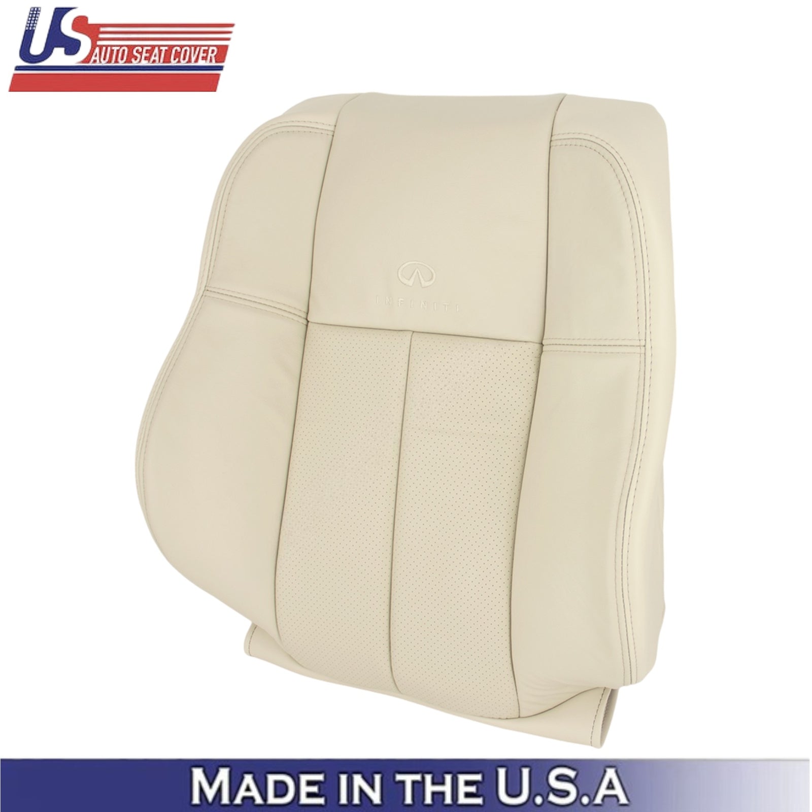 2006-2010 for Infiniti M45 M35 Sedan Front Seat Covers Genuine Leather Wheat Tan