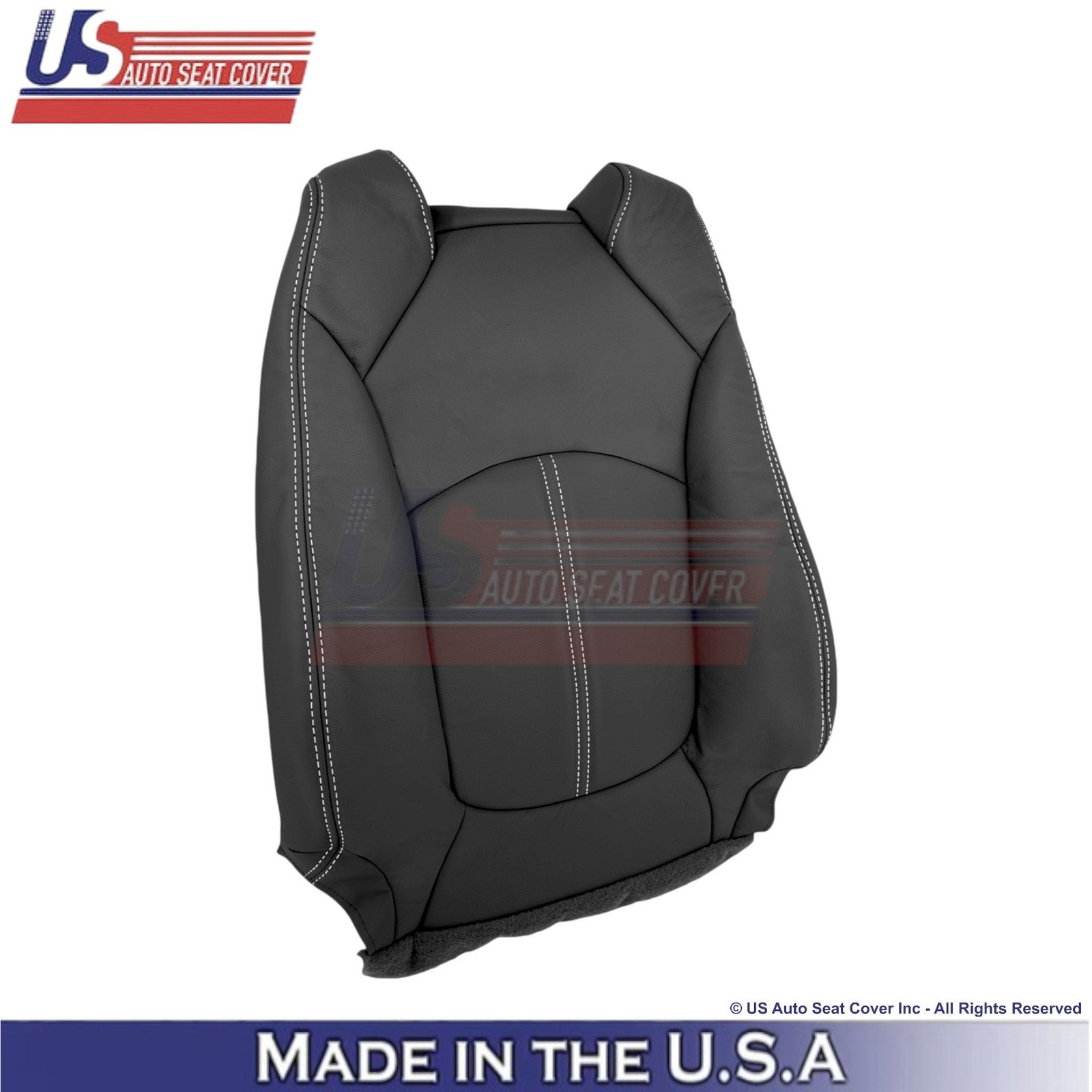2013-2017 Fits Chevy Traverse Genuine Leather Passenger Side Seat Covers Ebony