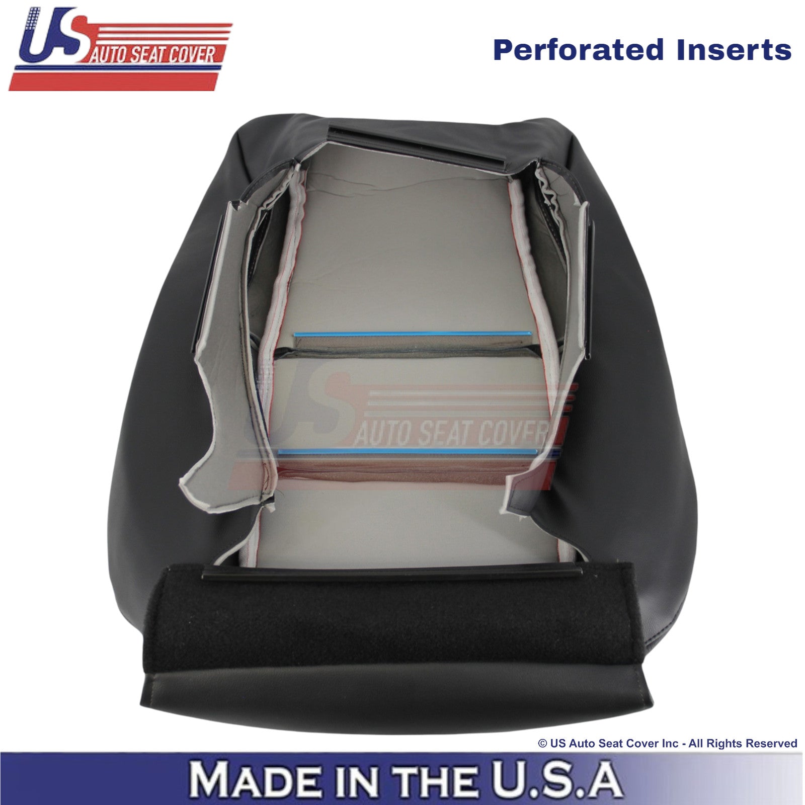 2011-2025 For Dodge Durango Genuine Leather Driver Covers Black w/ Red Stitch