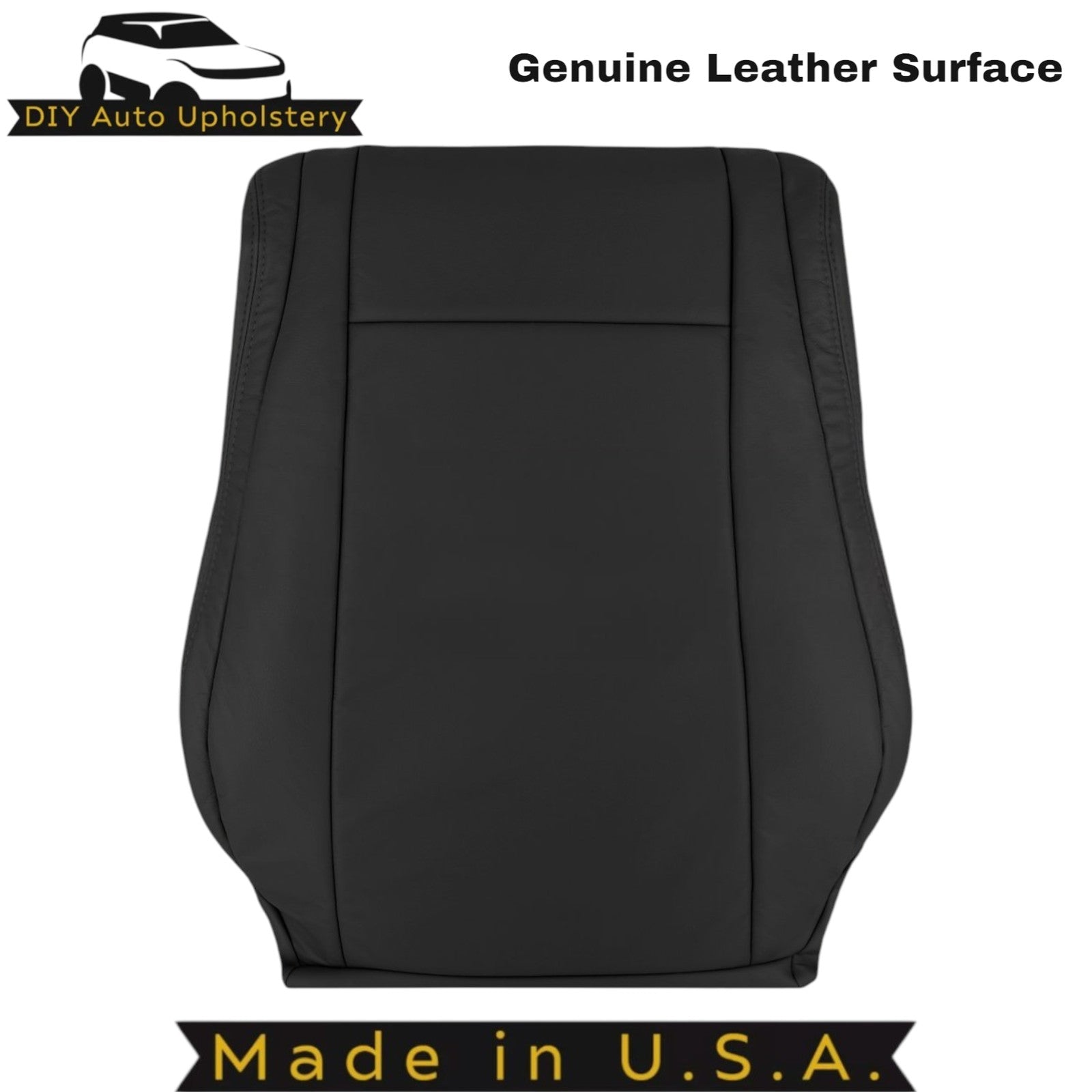 2007-2013 For Toyota Tundra Genuine Leather Front Top Seat Covers Black