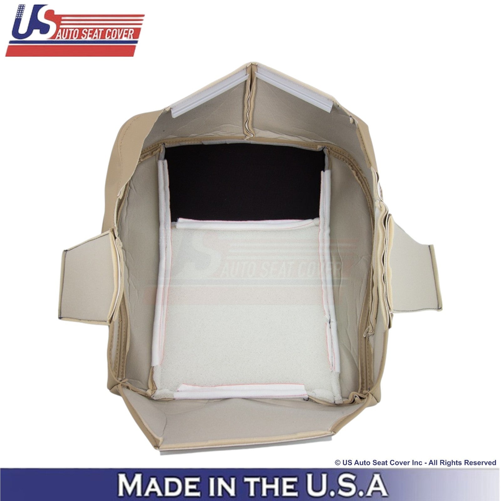 2003-2007 Fits Cadillac CTS Leather Passenger Driver Replacement Seat Cover Tan
