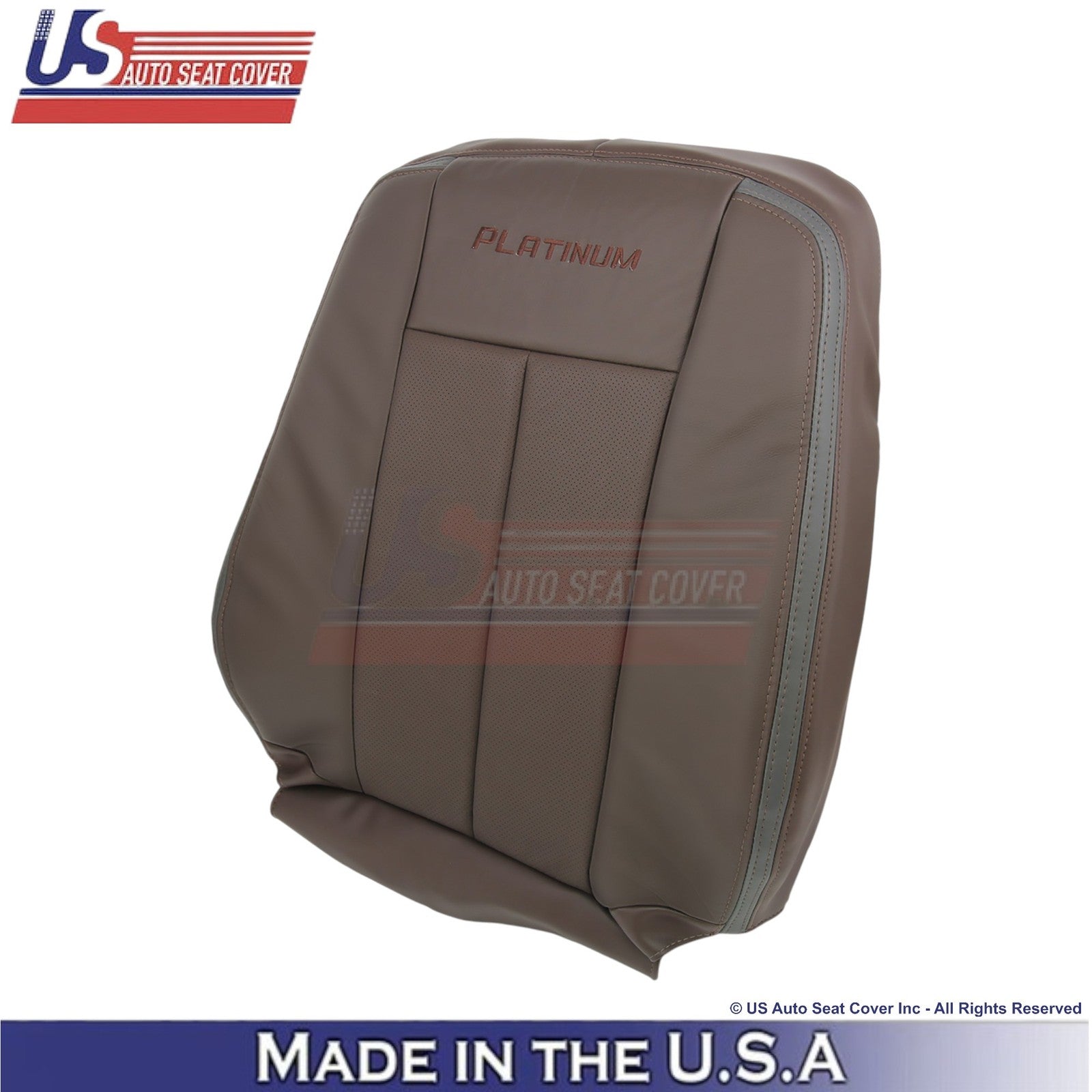 2015-2017 Fits Ford Expedition Platinum Leather Driver Side Seat Covers Brown