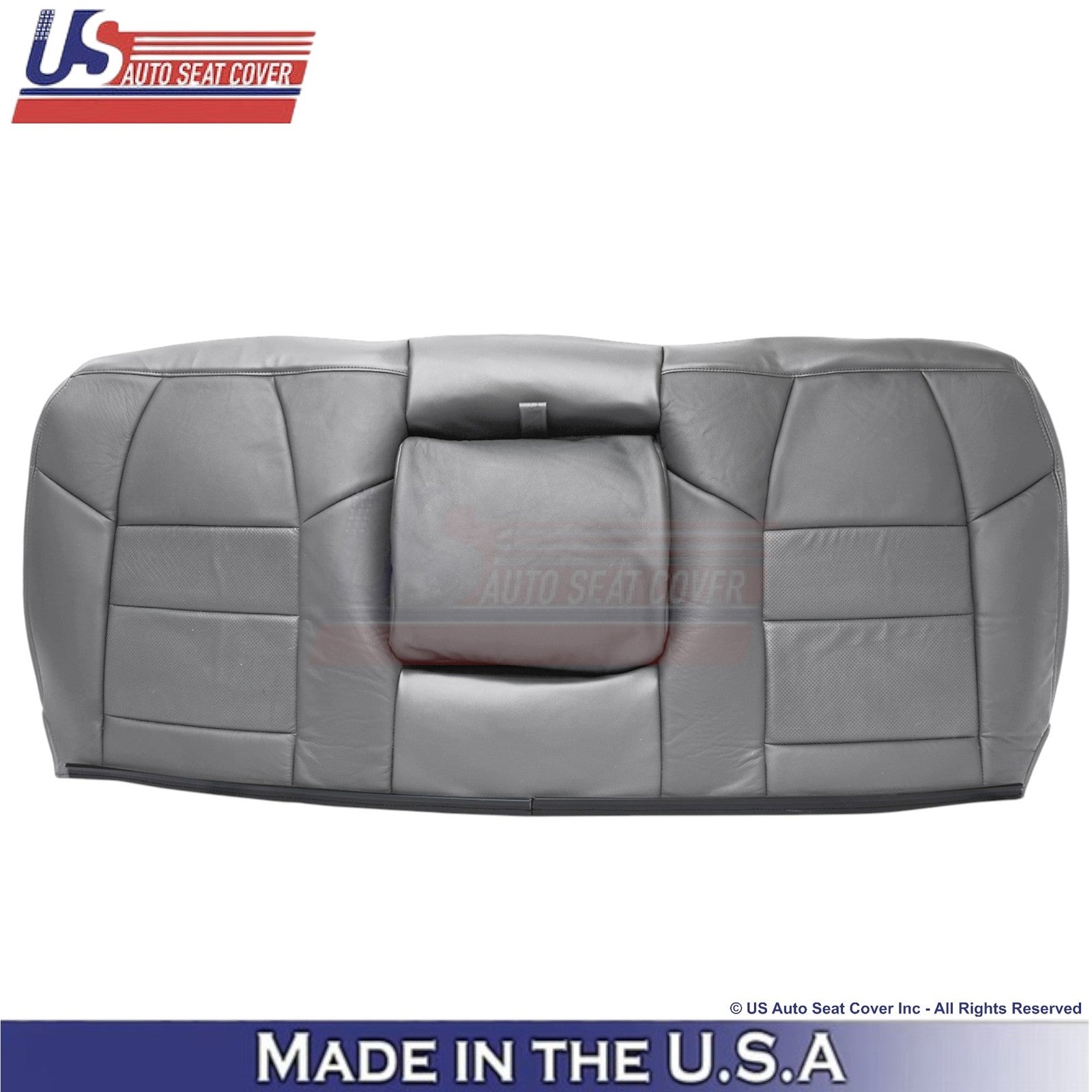 2003-2007 For Ford F250 F350 Lariat Leather Perf Rear Bench Seat Covers Gray