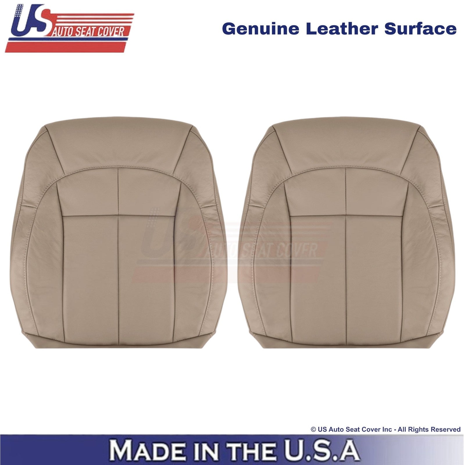 2001-2004 For Jeep Grand Cherokee Genuine Leather Front Covers Sandstone Beige
