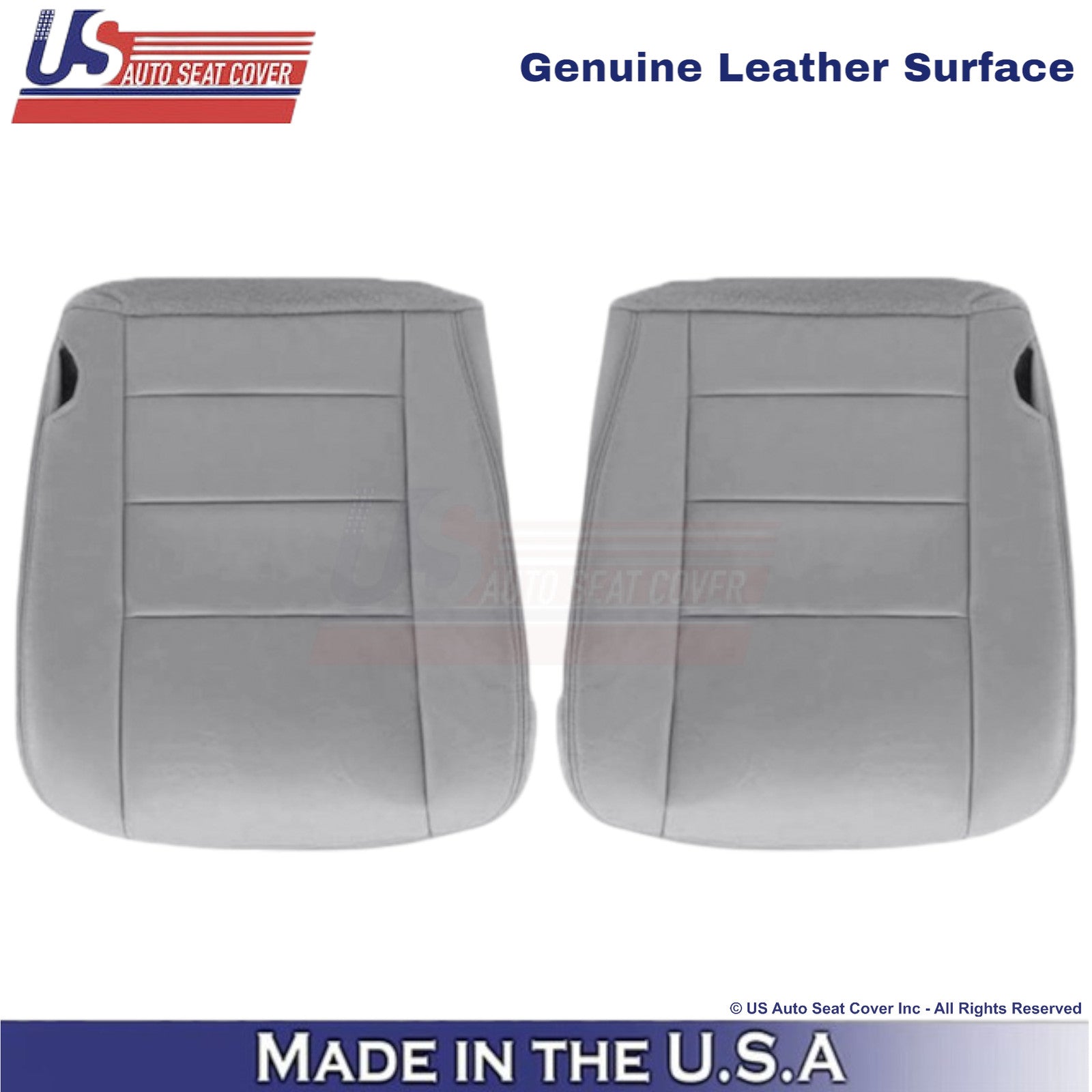 2003-2007 Fits Ford F250 F350 Lariat Leather Front Bottom OEM Covers Gray