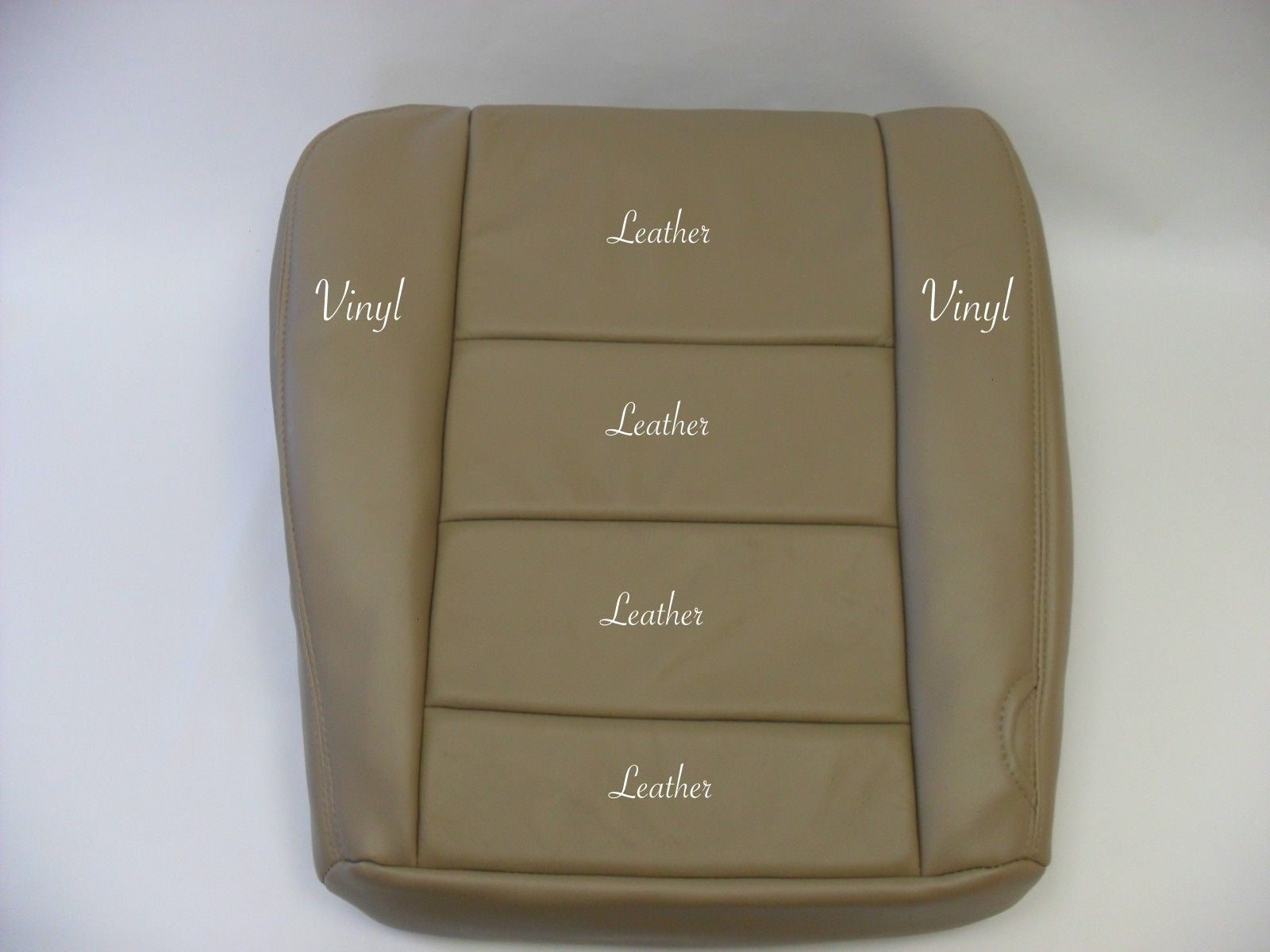 2002 to 07 Ford F250 350 Lariat Driver Bottom Replacement Seat Cover LEATHER TAN