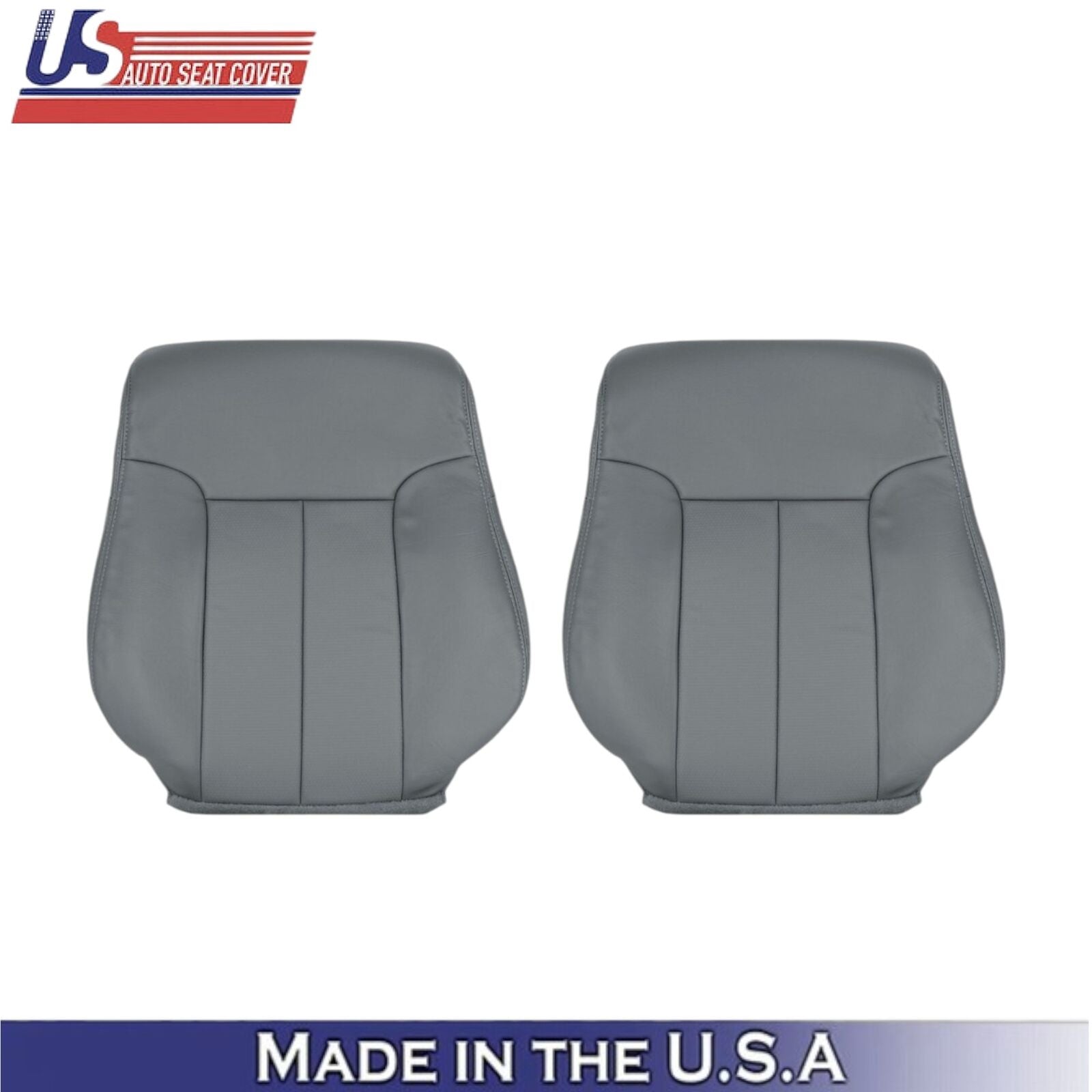 2011-2016 For Ford F250 F350 XL Work Truck Leatherette Front Seat Covers Gray