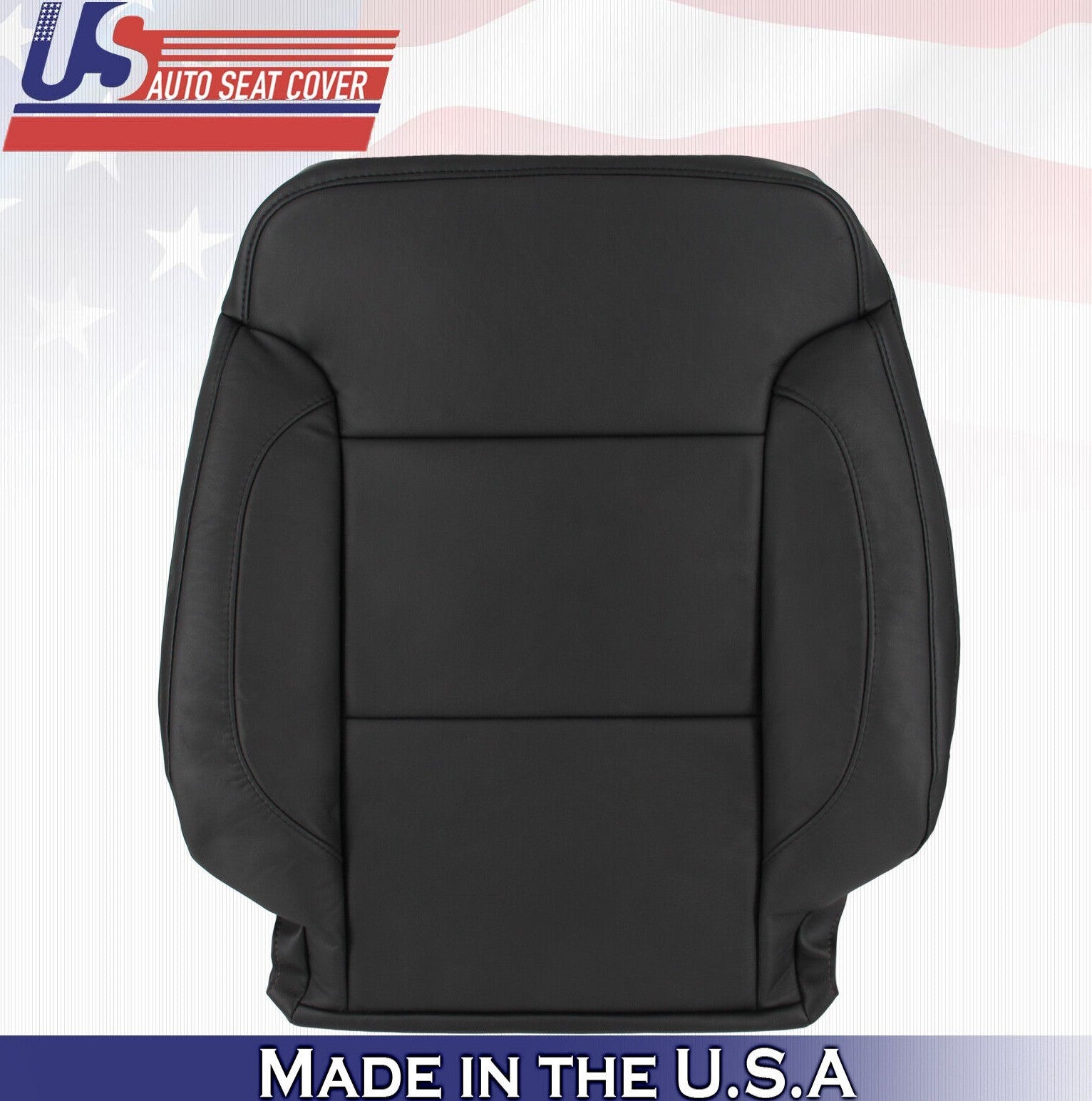 2018 2019 For Chevy Suburban Driver Side Top Leather Seat Cover Black
