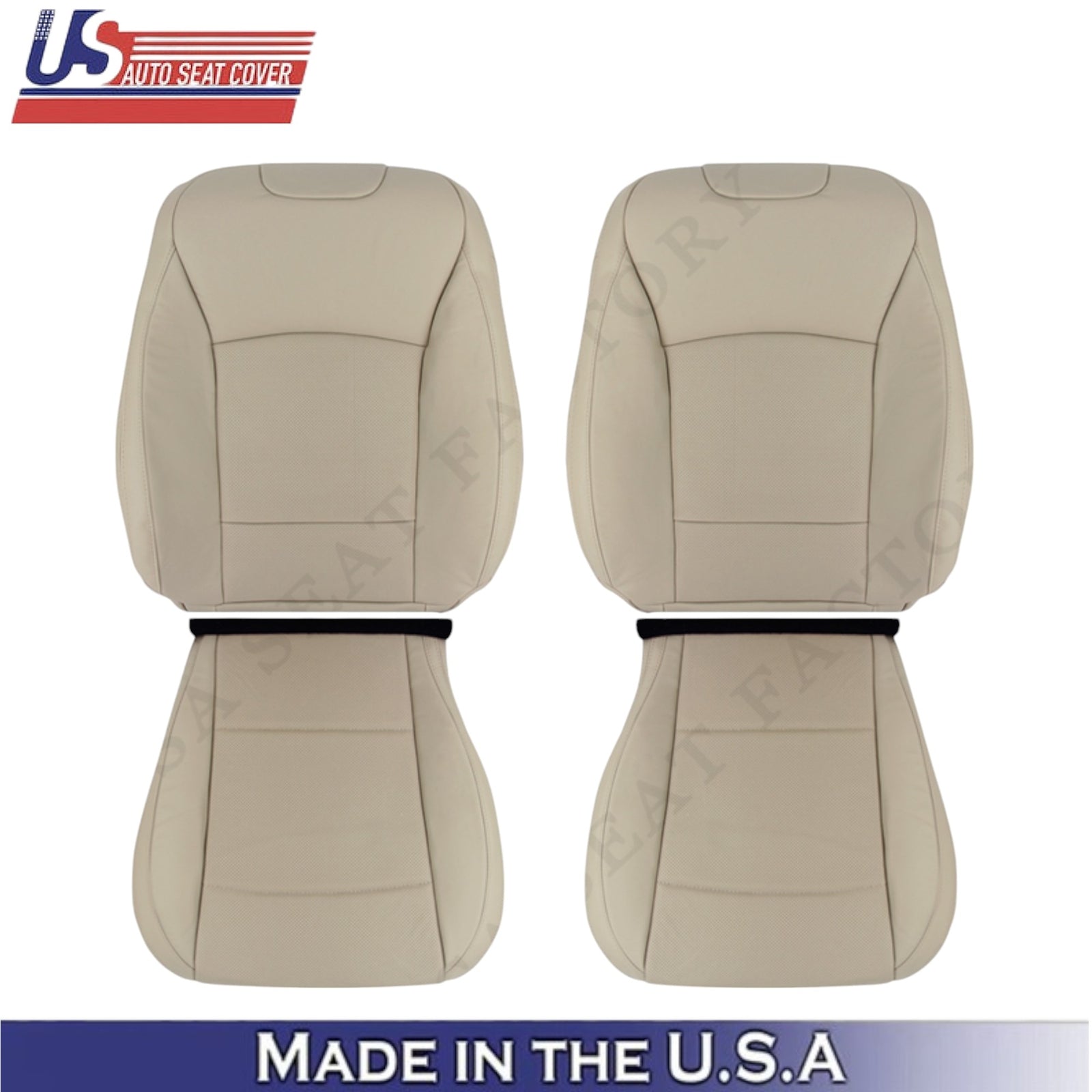 2015-2017 For Subaru Outback Leatherette Front Replacement Covers Warm Ivory