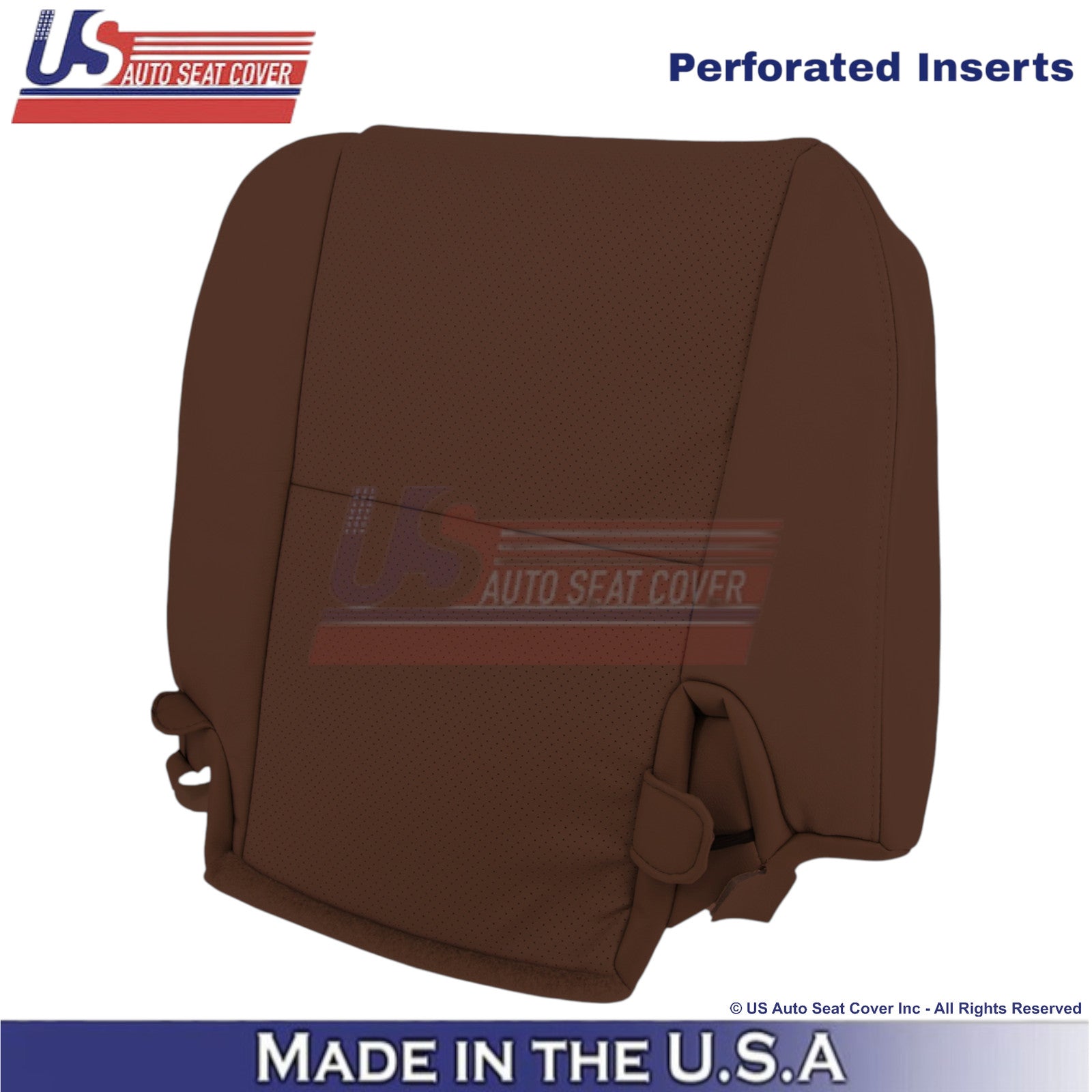 2010-2013 For Toyota Tundra Leather Perf. Rear Left Bottom Seat Cover Red Rock