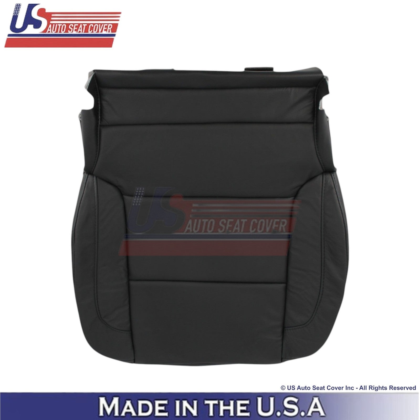 2014-2019 For Chevy Silverado 1500 LT LS Genuine Leather Bottom Covers Jet Black