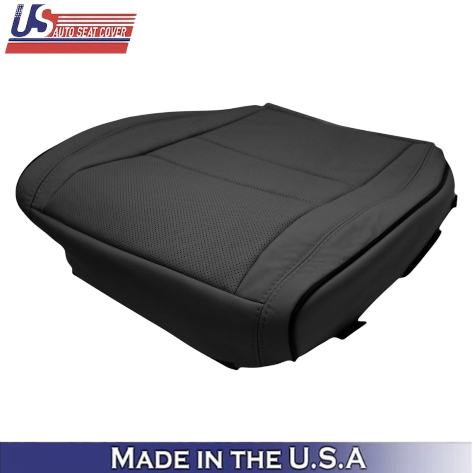 2011-2021 For Jeep Grand Cherokee Genuine Leather Front Bottom Seat Covers Black