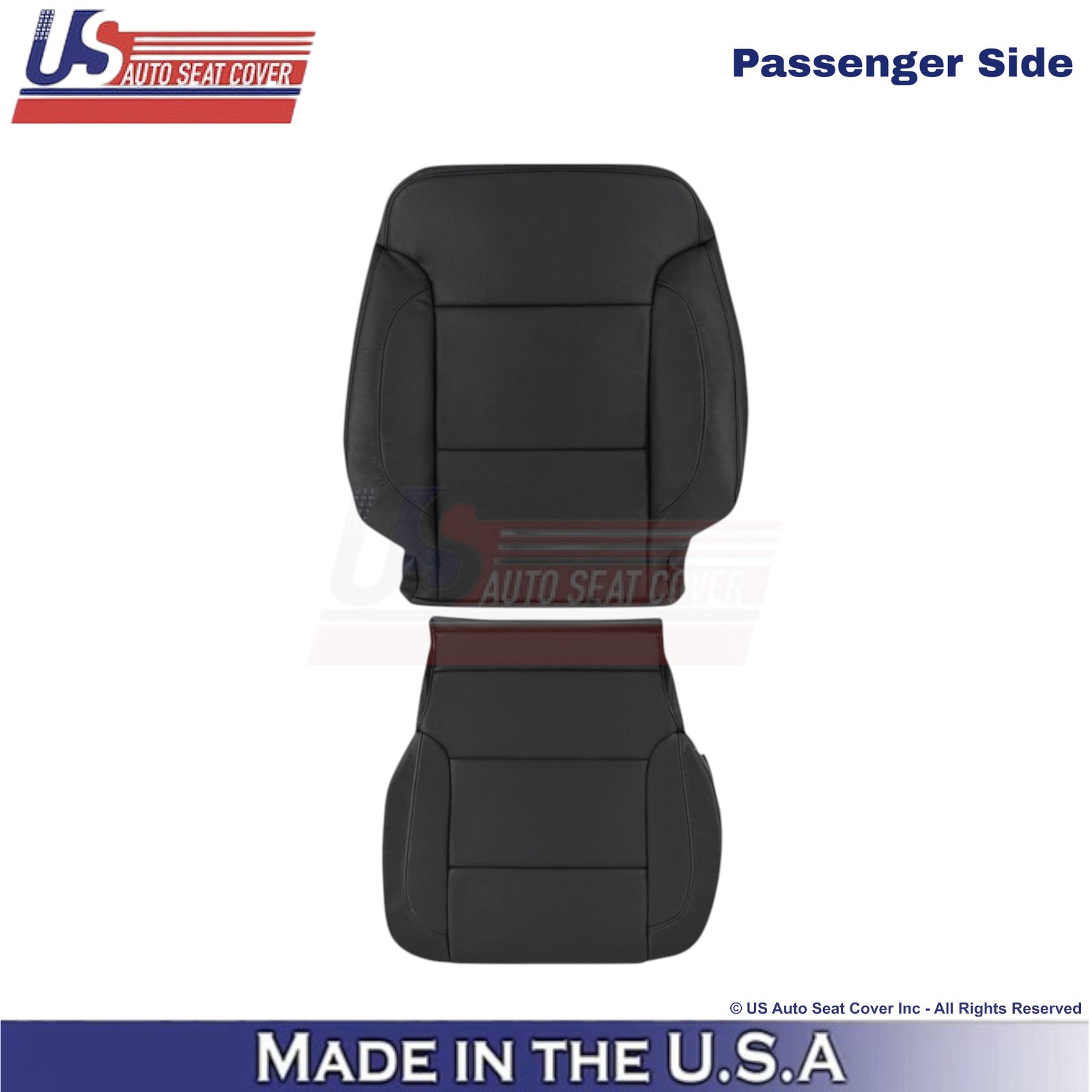2014-2019 For Chevy Silverado 1500 LT LS Leatherette Passenger Side Covers Black