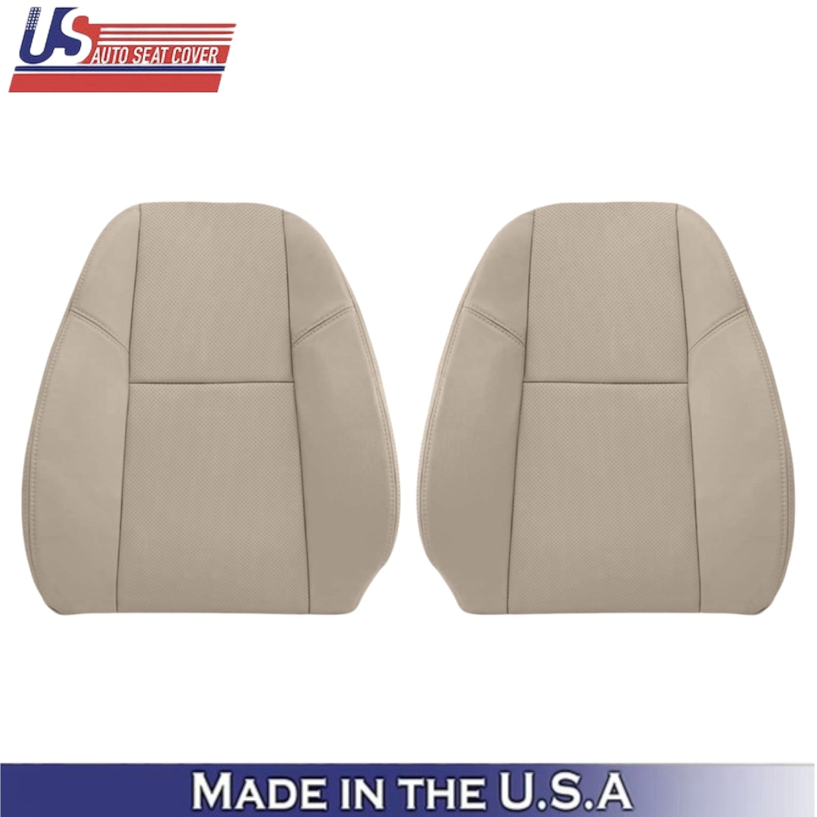 2009-2014 For GMC Sierra Denali Leather Front Top Seat Covers Light Cashmere
