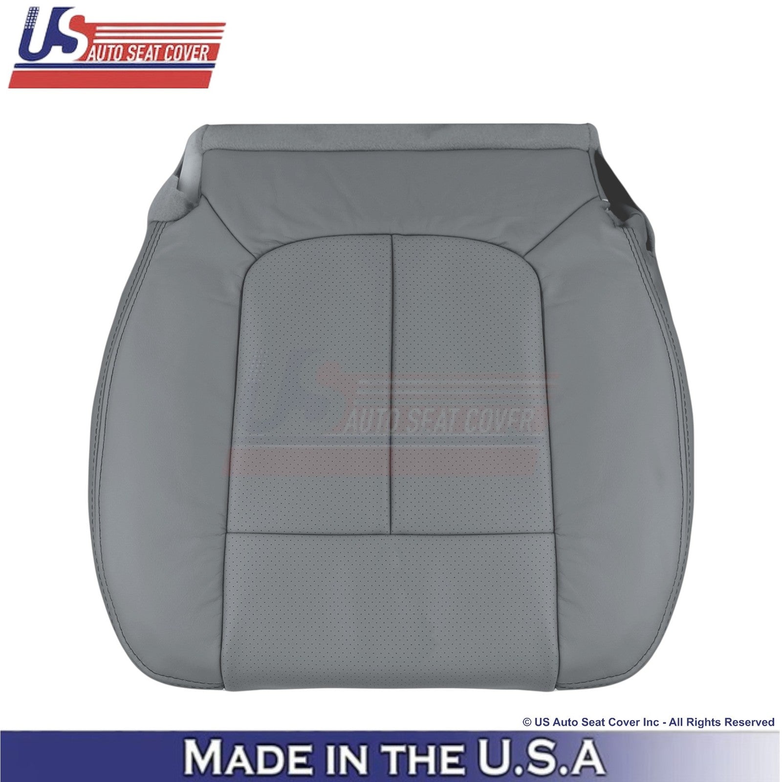2011-2014 For Ford F150 Lariat Leatherette Perf Passenger Side Covers Steel Gray