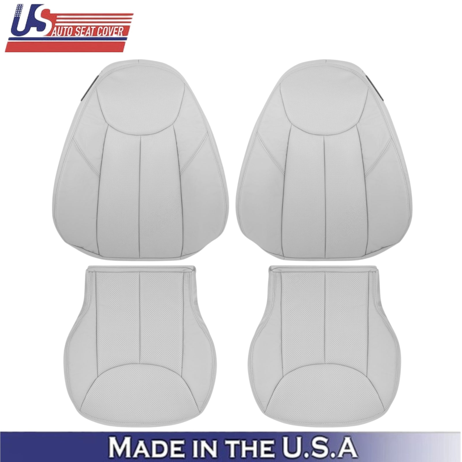 2003-2007 for Mercedes Benz R230 SL500 Front Seat Covers Genuine Leather Gray