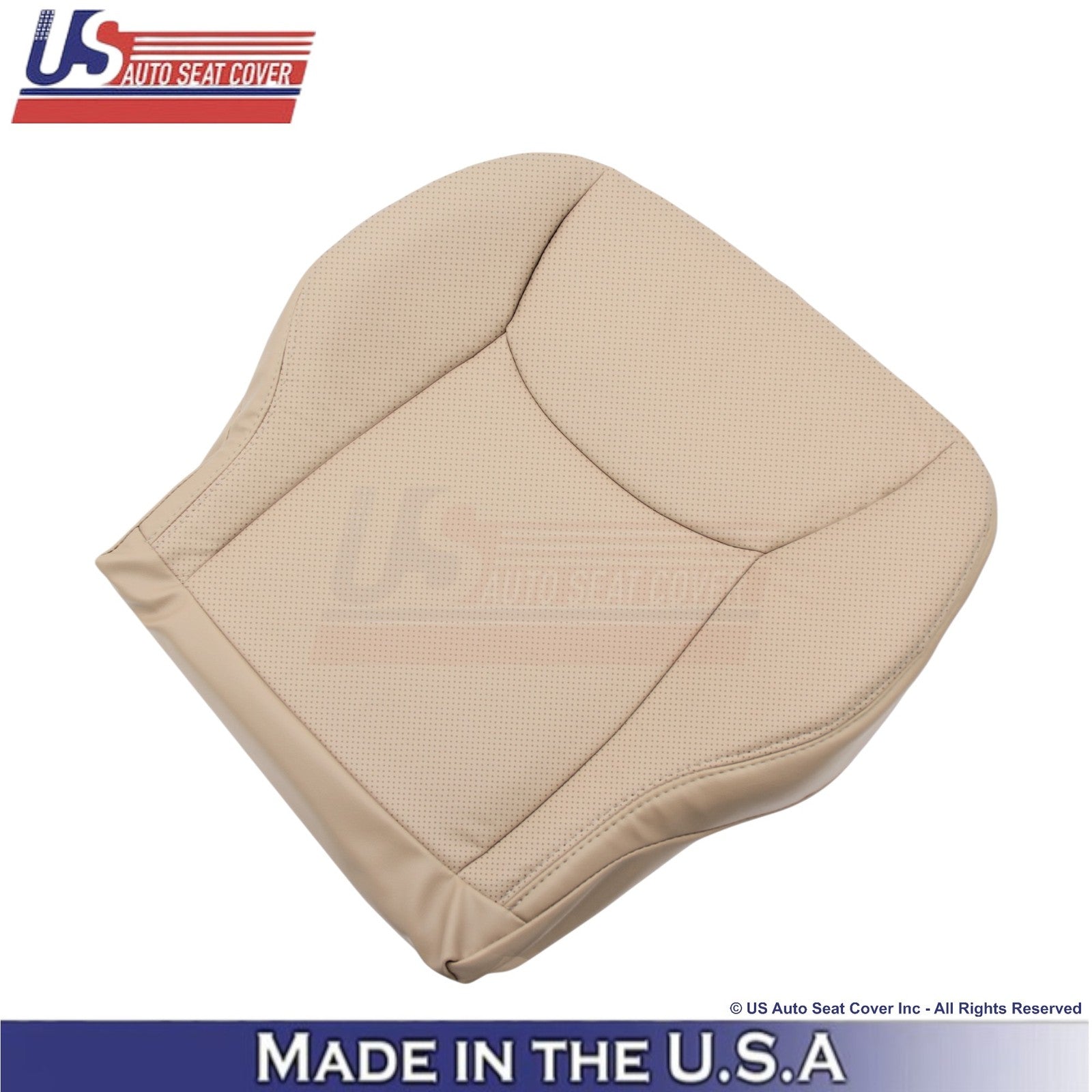 2002-2006 For Mercedes-Benz S Genuine Leather Perf Front Bottom Seat Covers Java