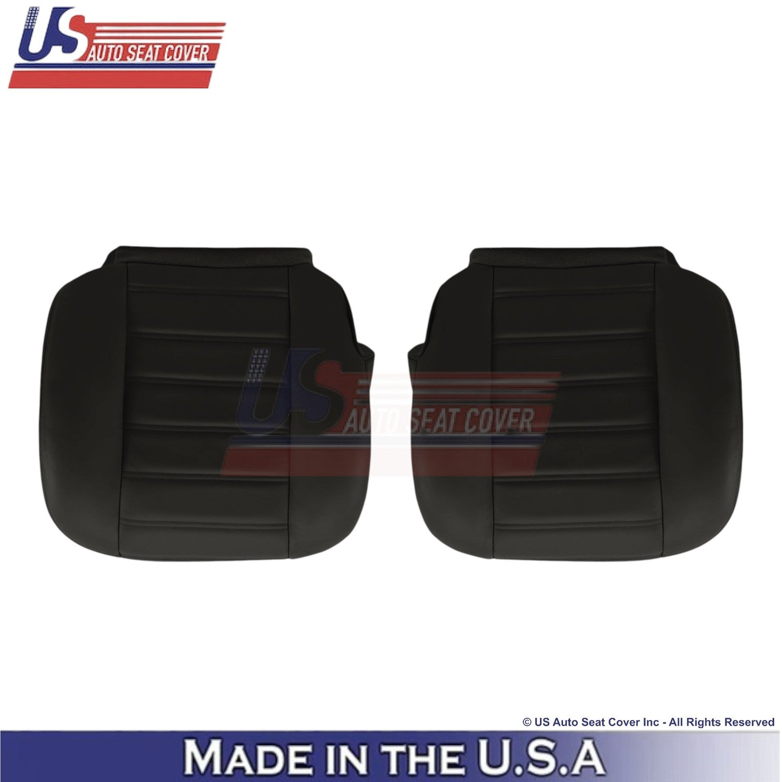 2003-2007 For Hummer H2 Leatherette Front Bottom Replacement Covers Ebony Black