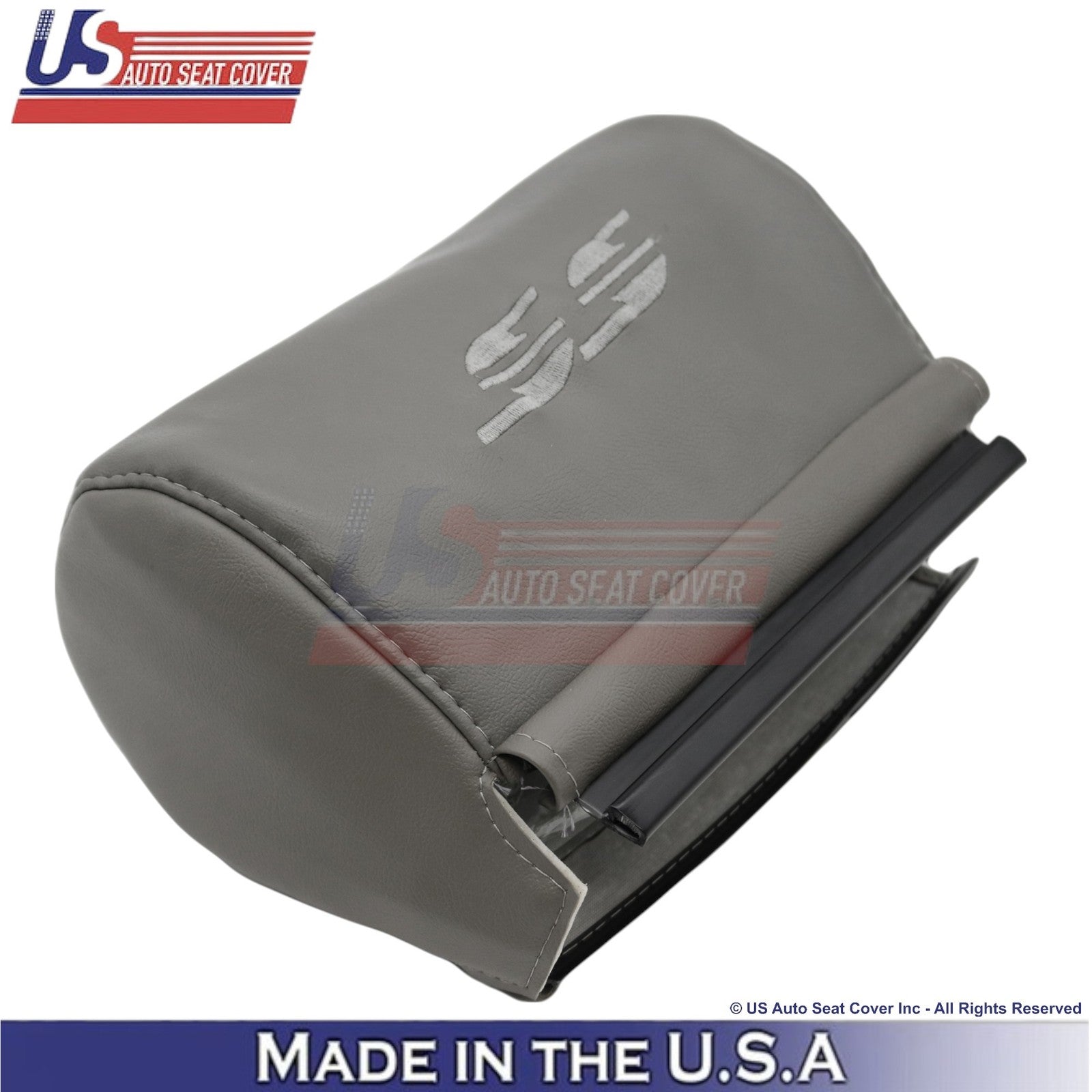 1994-1996 Fits Chevy Impala SS Driver Headrest Leatherette Cover Medium Gray