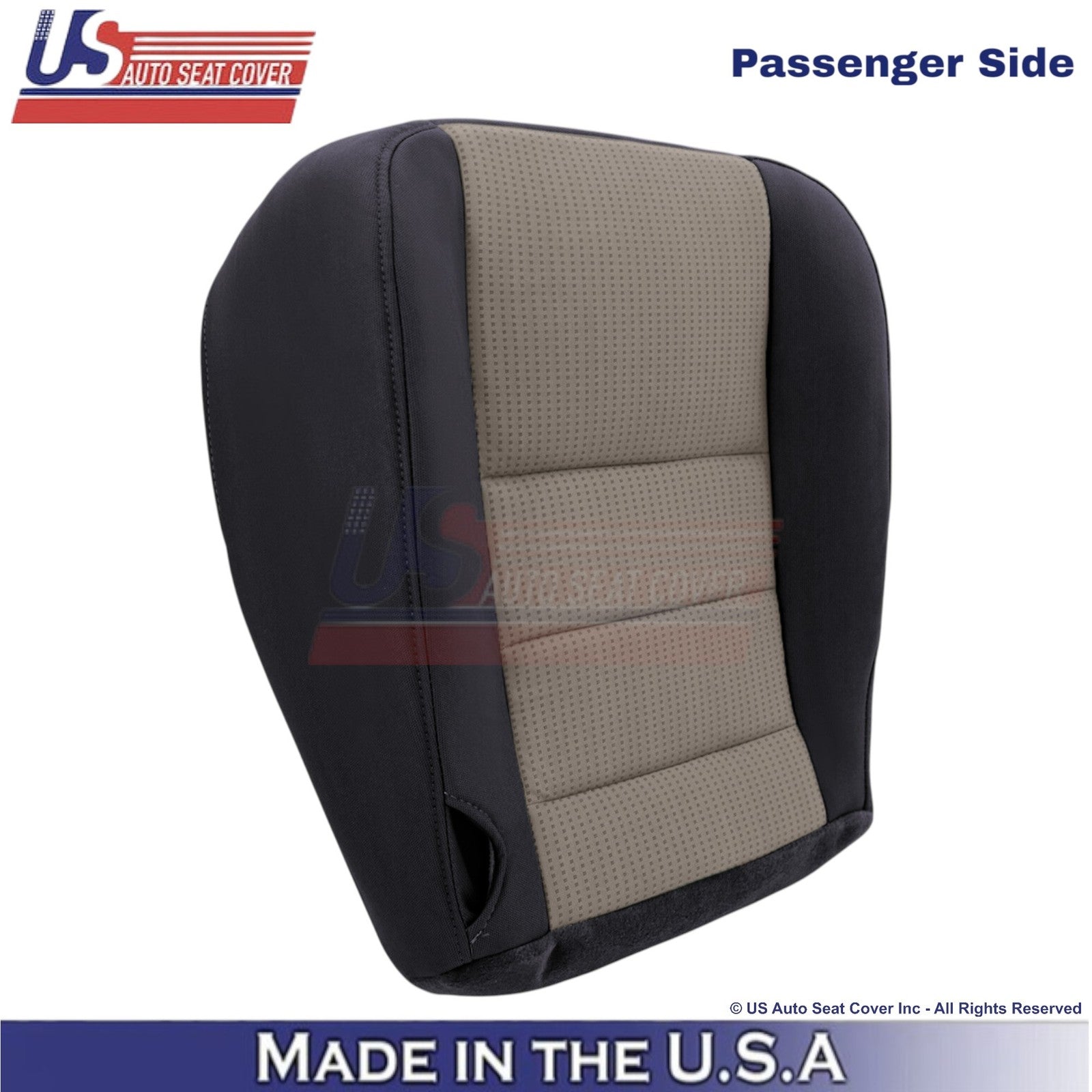 2008-2010 Fits Ford F-250 XLT Cloth Passenger Bottom Cover 2-Tone Black & Gray