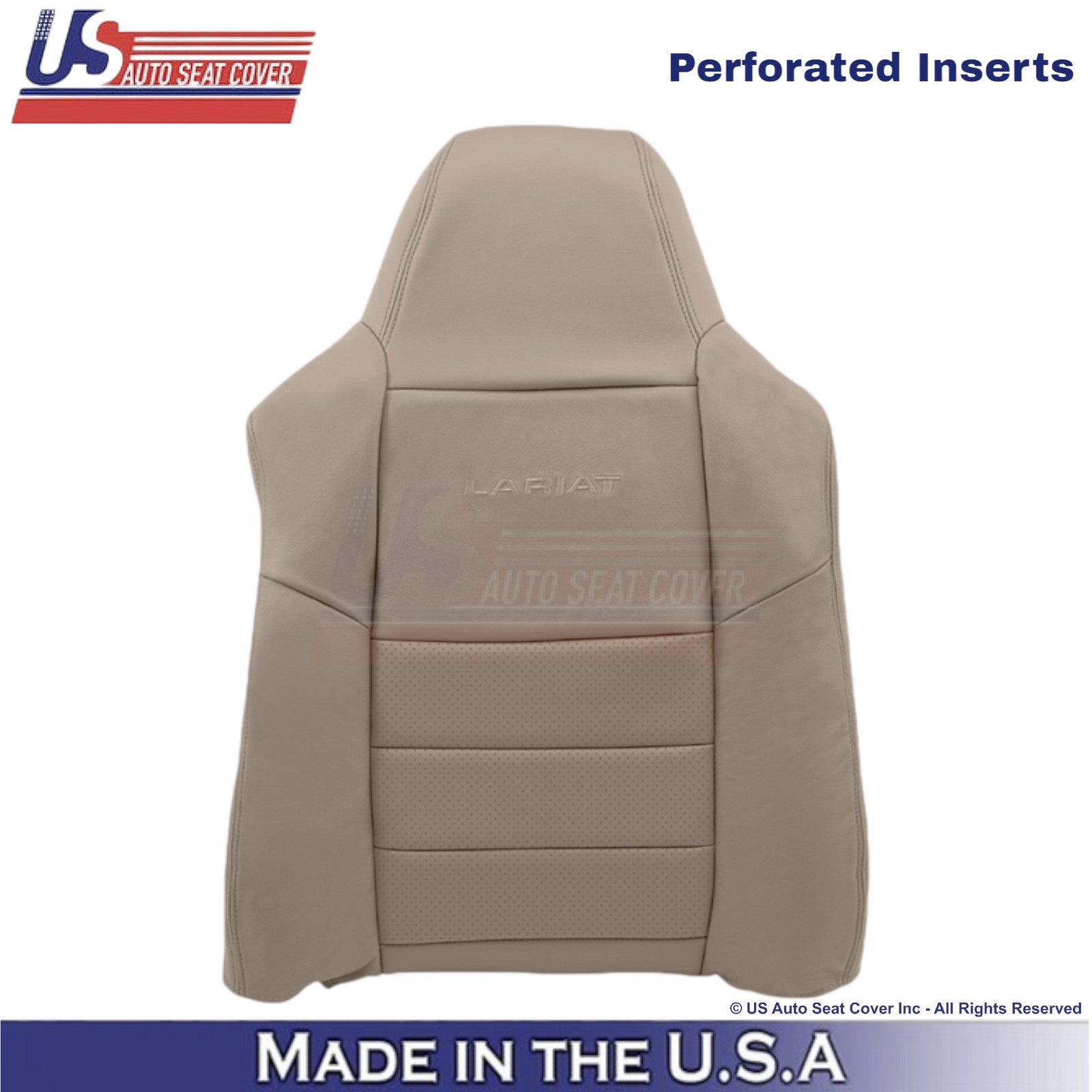 2002-2003 For Ford F250 F350 Lariat Leatherette Perf Driver Top OEM Cover Tan