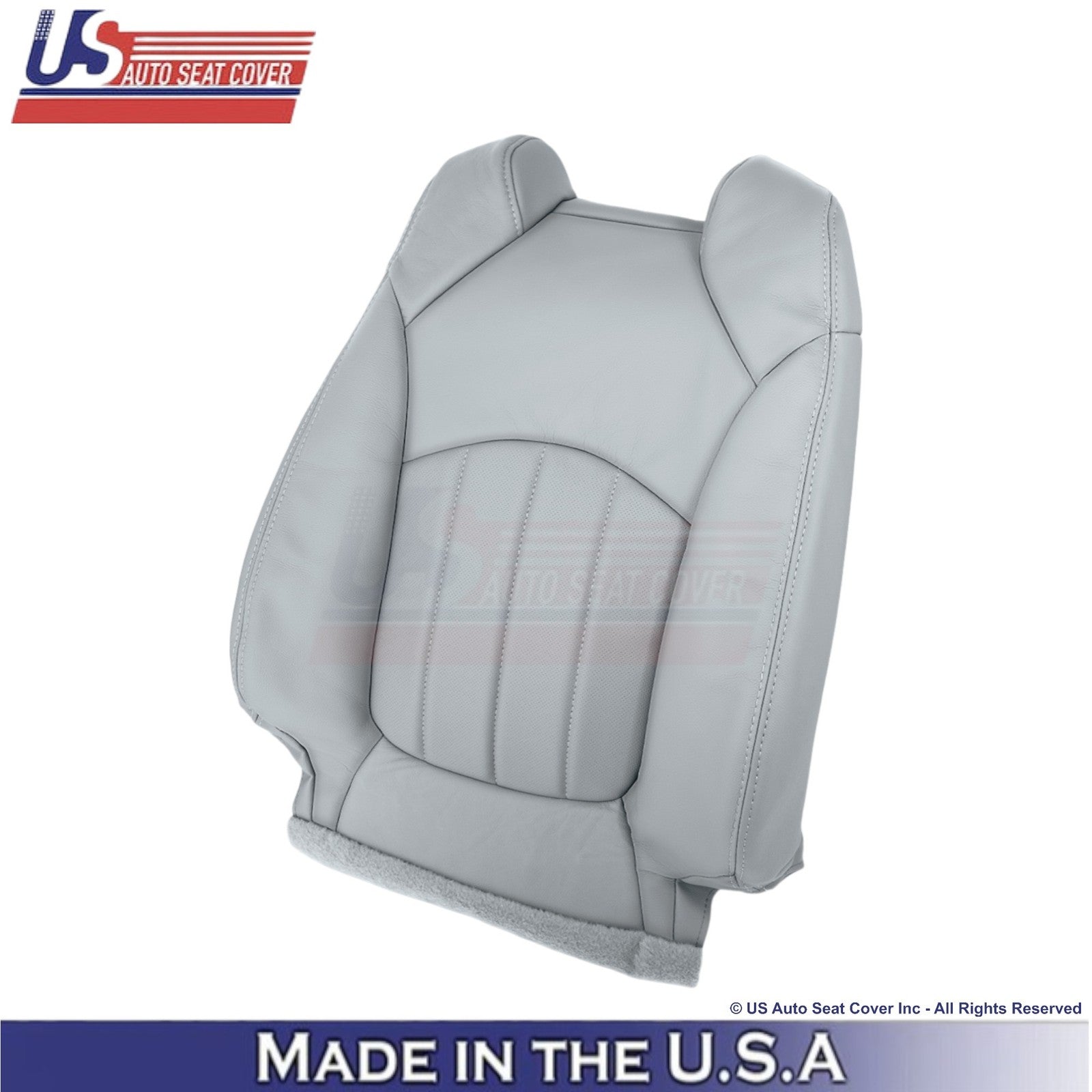 2013-2017 Fits Chevy Traverse Leather Perf. Front Seat Covers Light Titanium