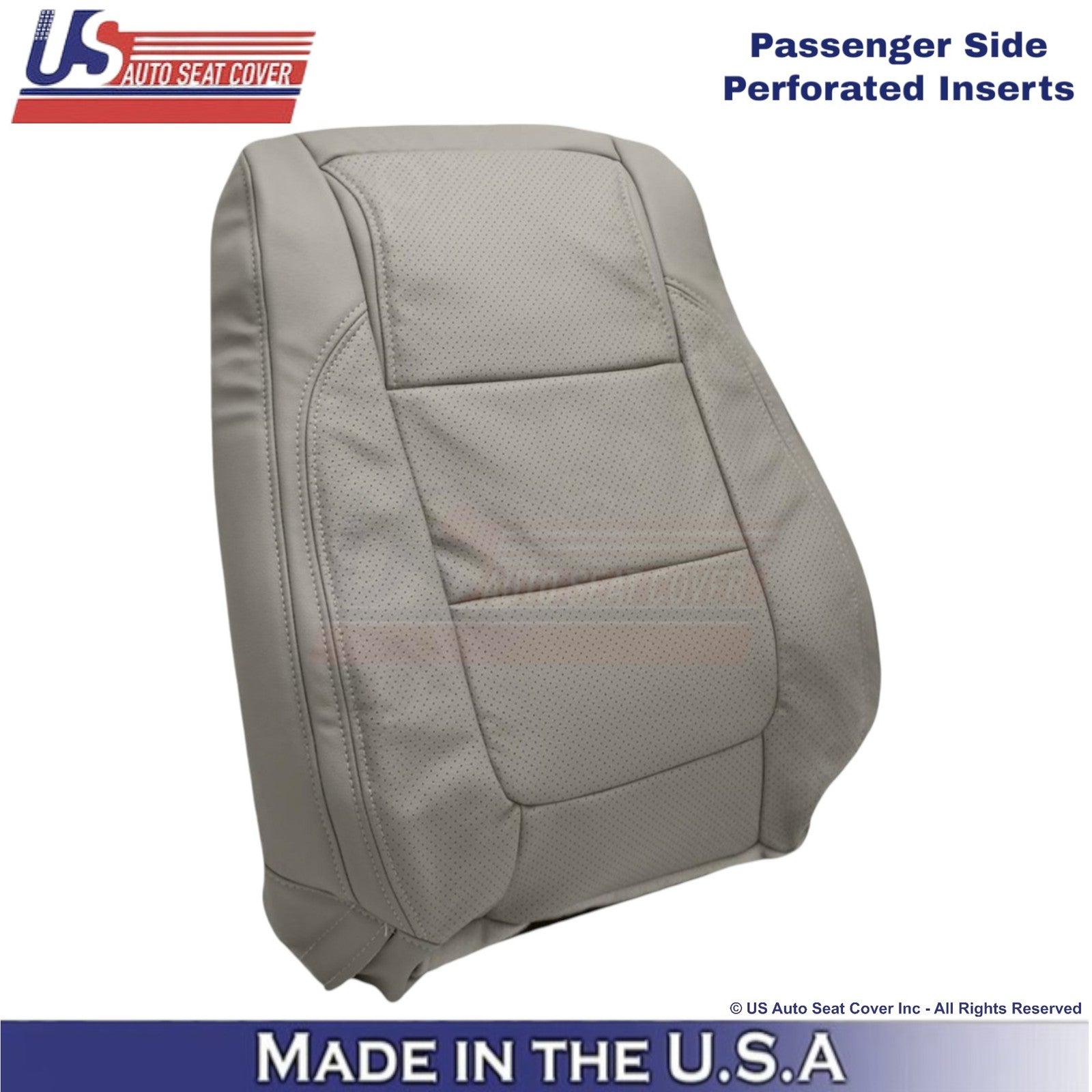 2011-2015 For Ford Explorer Limited Leatherette Perf Passenger Top Covers Gray