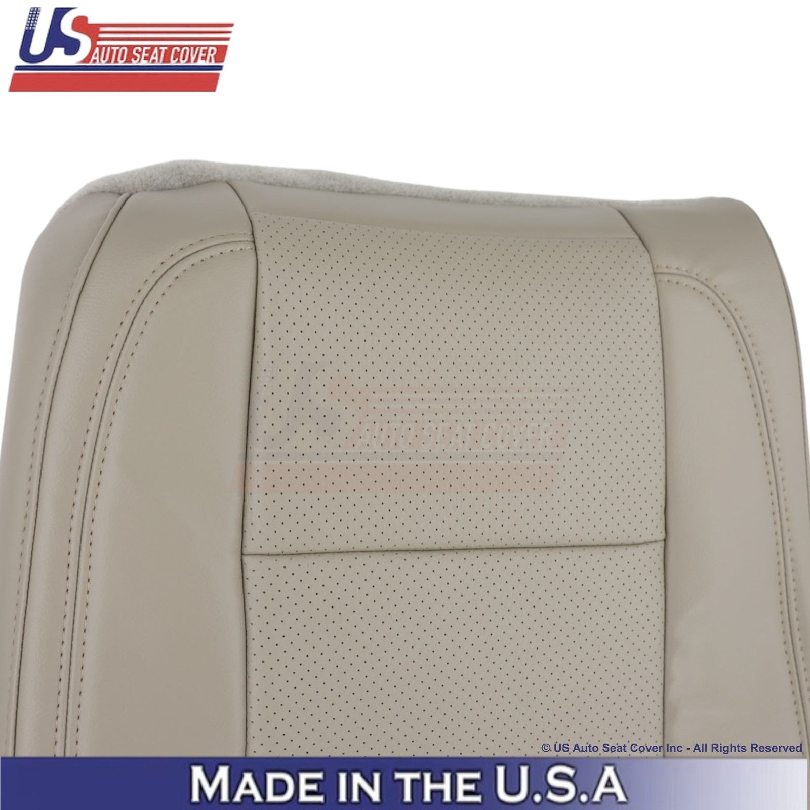 2011-2015 For Ford Explorer 2nd Row Right Top Leather Cover Med. Light Stone