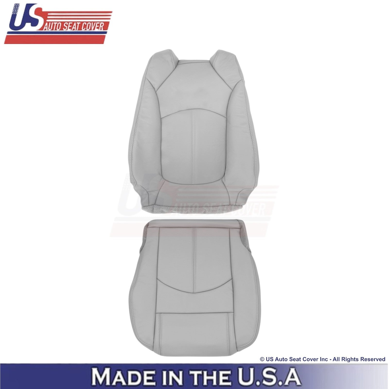 2013-2017 Fits Chevy Traverse Leatherette Driver Side Seat Covers Light Titanium
