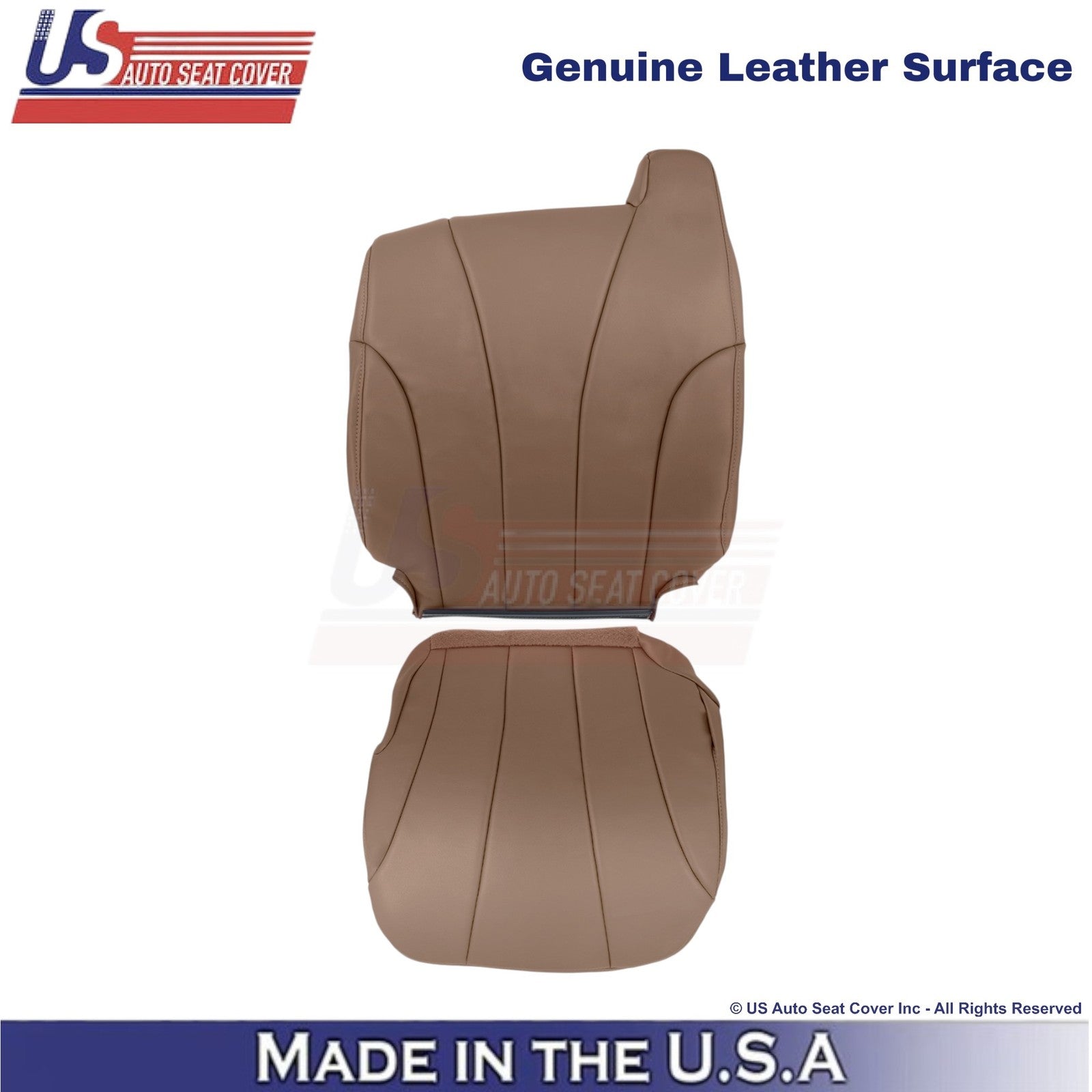 1999-2000 For Chevy Silverado W/T Leather Driver Side Covers Medium Dark Oak