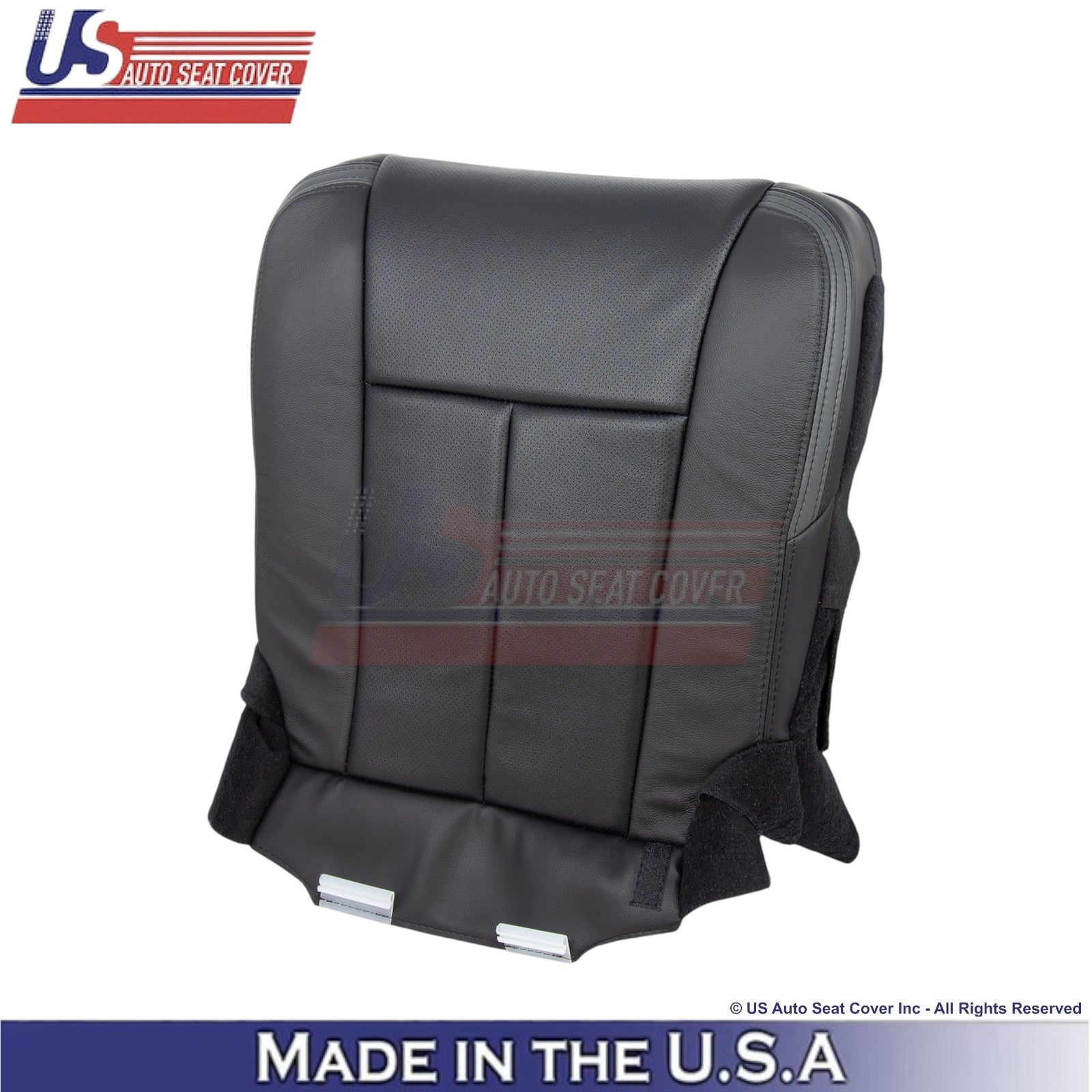 2015-2017 Fits Ford Expedition Platinum Leather Front Replacement Covers Ebony