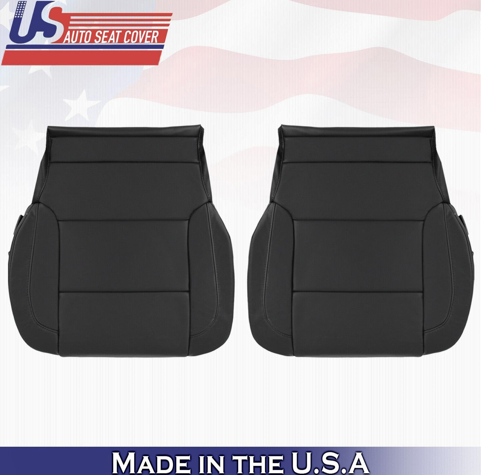 2015 For Chevy Silverado 2500 3500 Driver & Passenger Bottom Leather Seat Covers