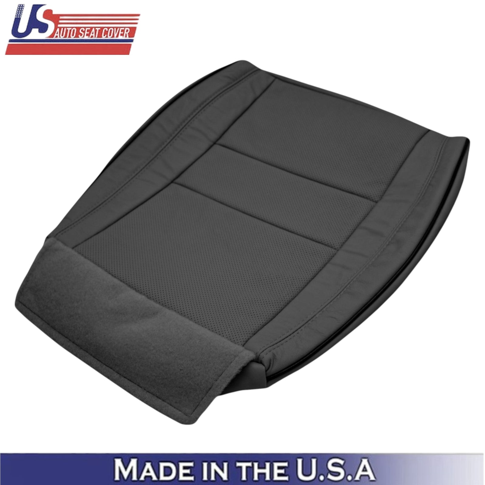 2011-2021 For Jeep Grand Cherokee Genuine Leather Driver Bottom Seat Cover Black