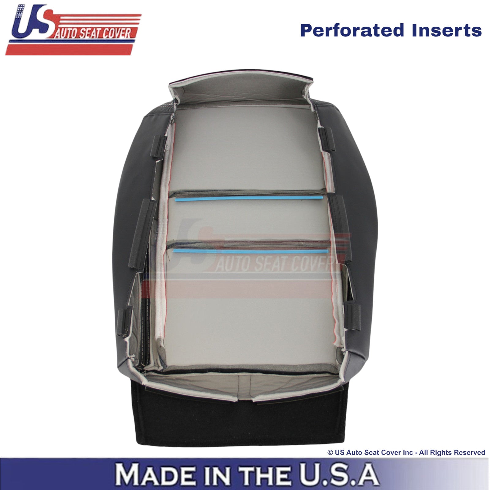 2011-2025 For Dodge Durango Leather Passenger Bottom Cover Black-White Stitch